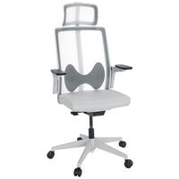 Pisarniški Stol Arceo W, Siva - siva/bela, Basics, umetna masa/tekstil (66/123-139/66cm) - MID.YOU