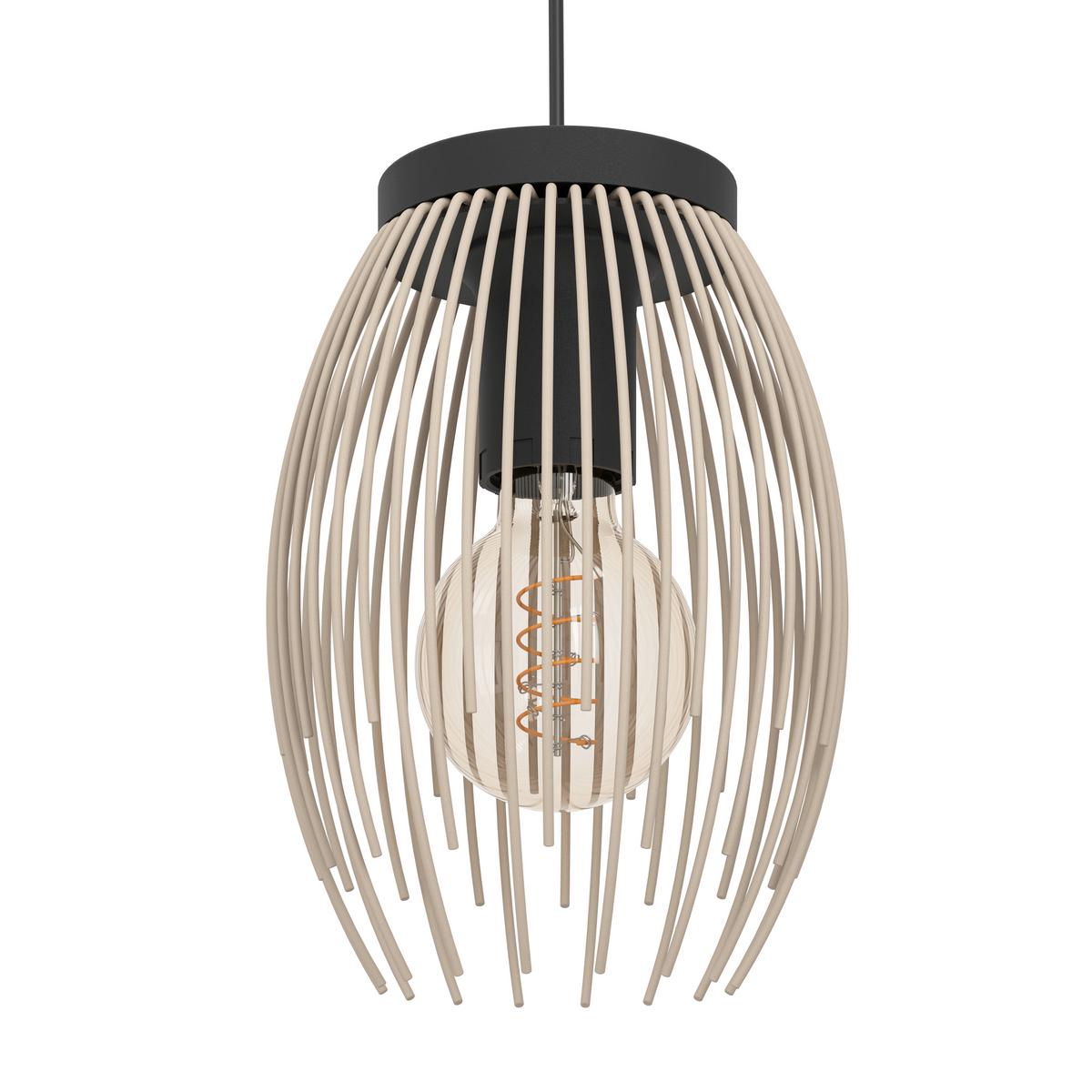 LAMPA WISZĄCA 185829 PLATO *SBN* - czarny, Basics, tworzywo sztuczne/metal (77/16/110cm) - Novel