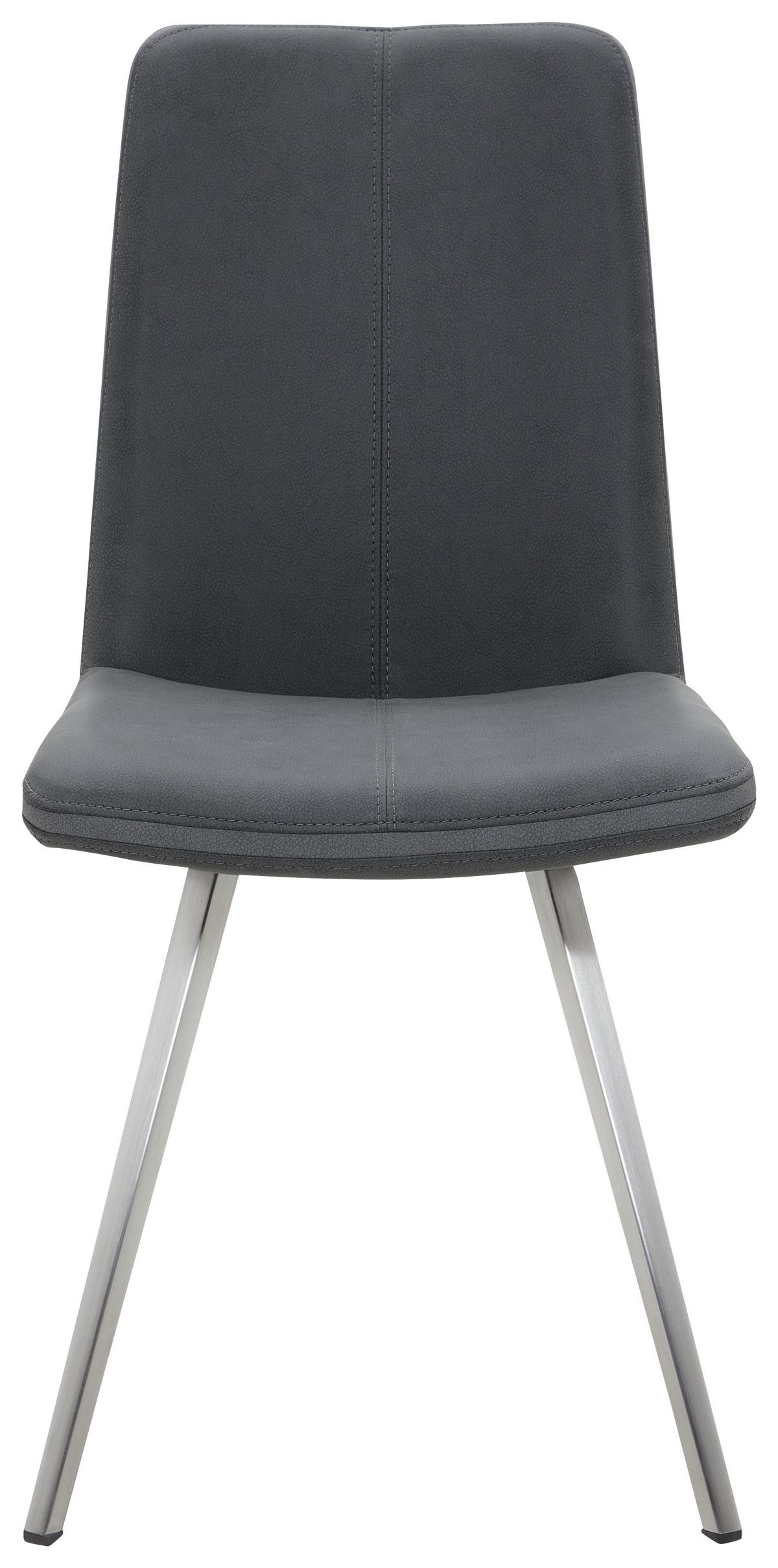 KRZESŁO GILBERT - antracytowy/szary, Design, metal/tkanina (45/92/63cm) - Voleo