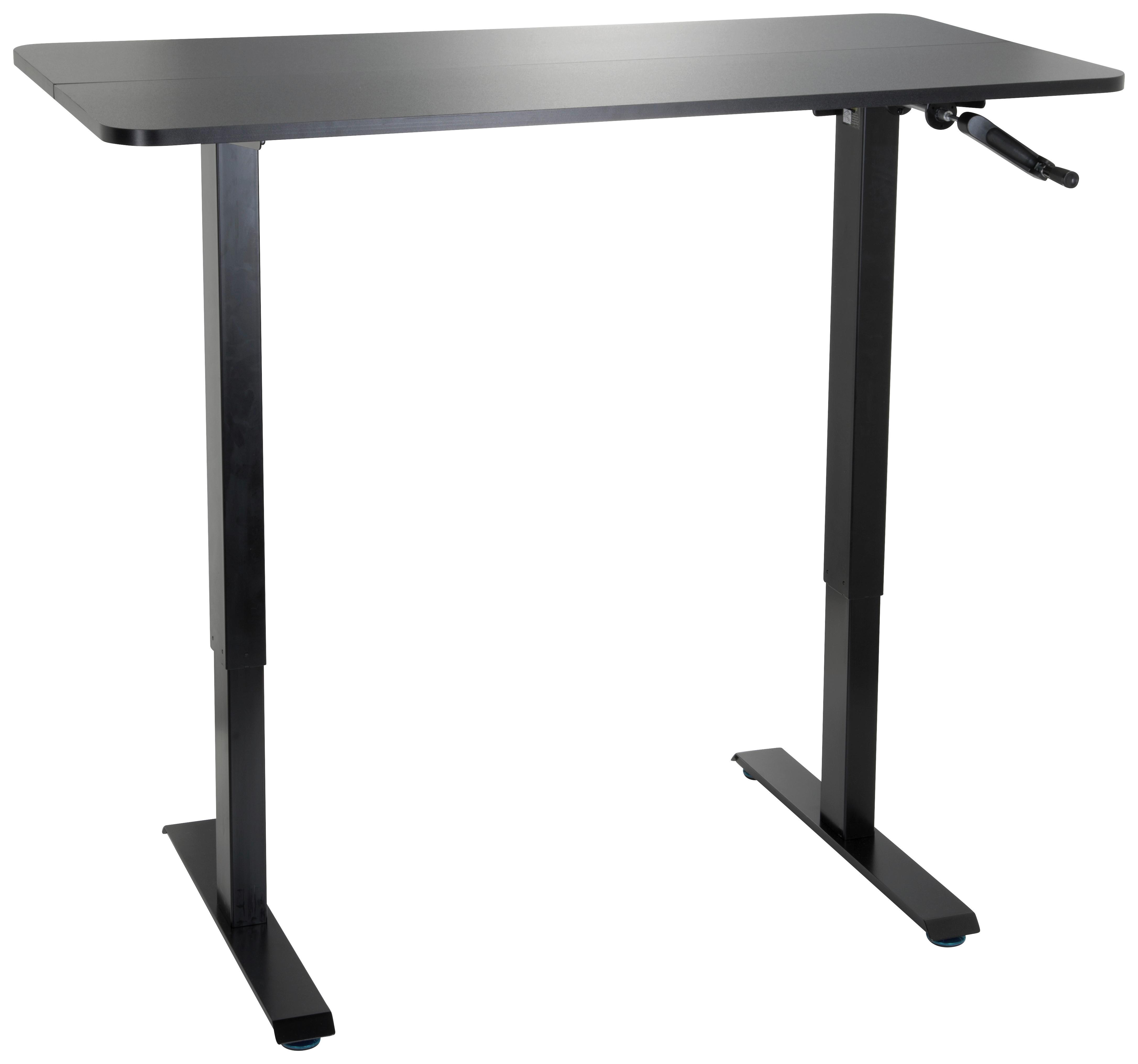 Dvižna Miza Stand Cr, Črna - črna, Moderno, kovina/leseni material (120/74/60cm) - MID.YOU