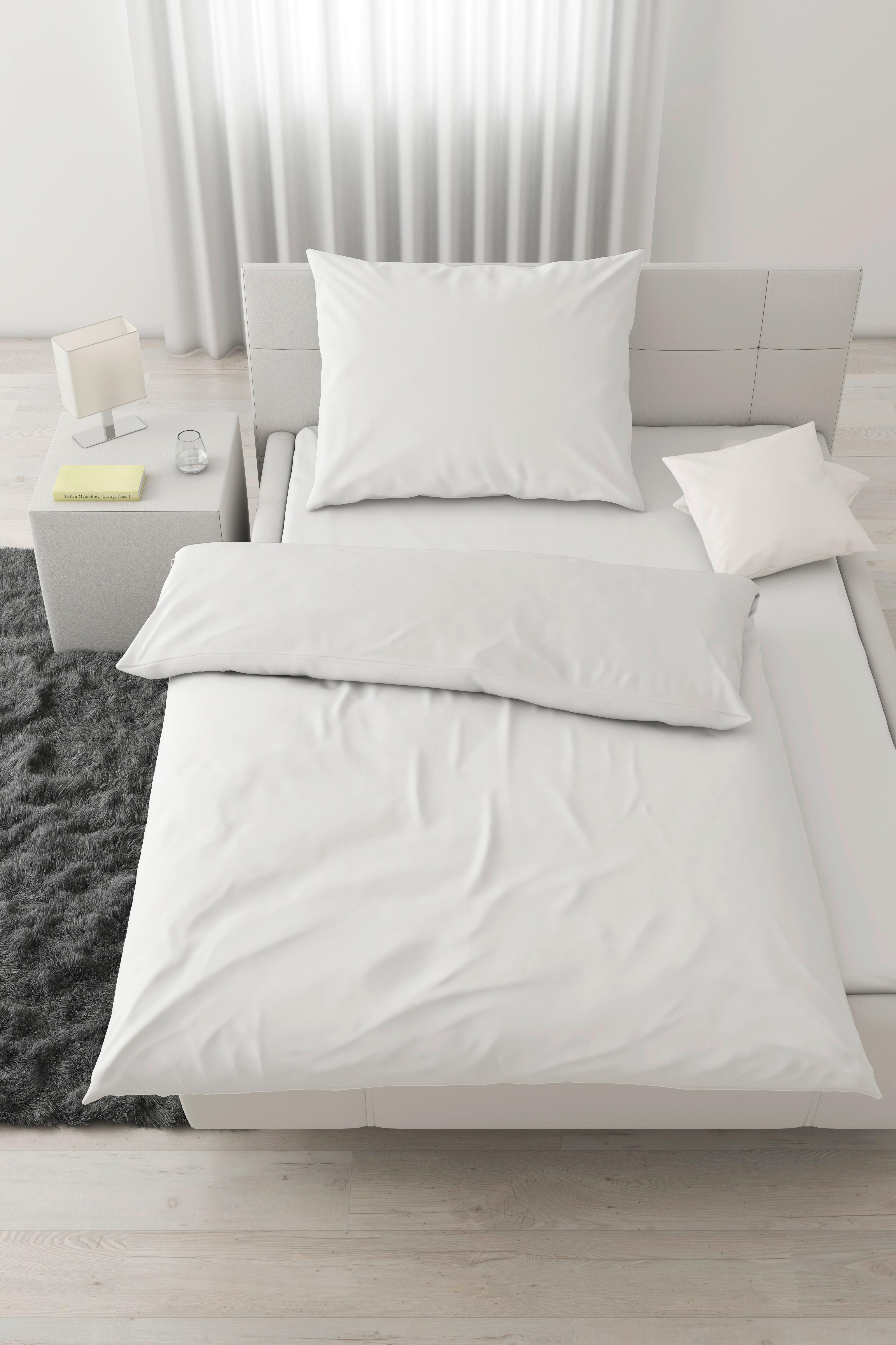 Bettwäsche Iris XL Weiß ca. 140x220cm - Weiß, MODERN, Textil (140/220cm) - Modern Living