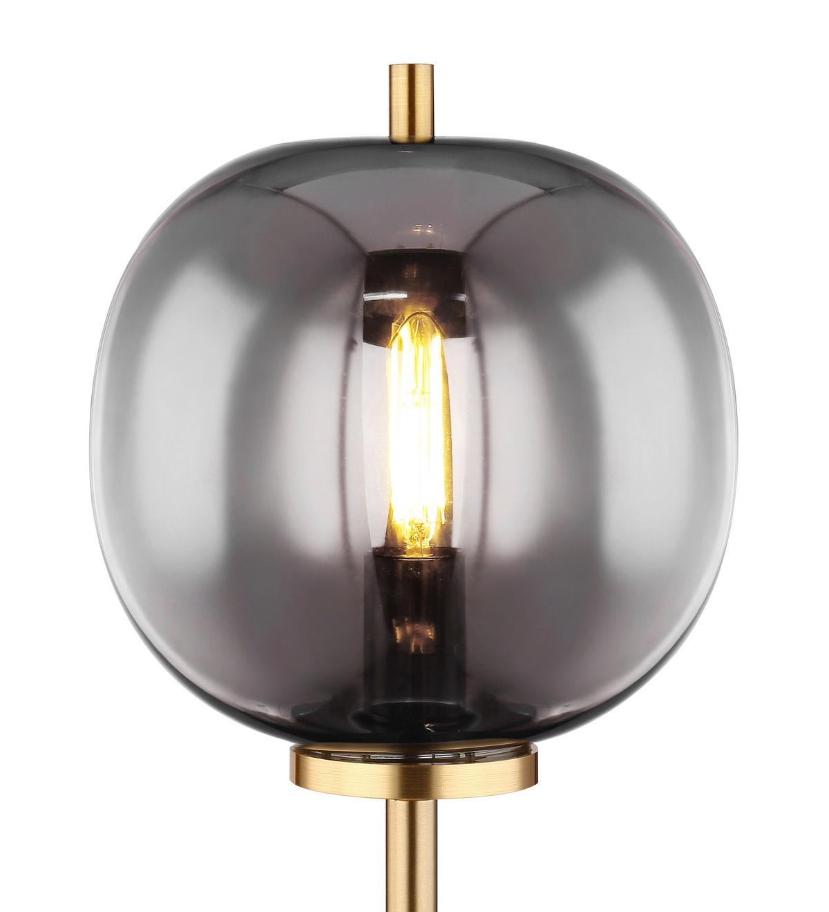 Svjetiljka Stolna 15345tmm Blacky I - boje mjeda, Design, staklo/metal (18,5/45cm) - Globo