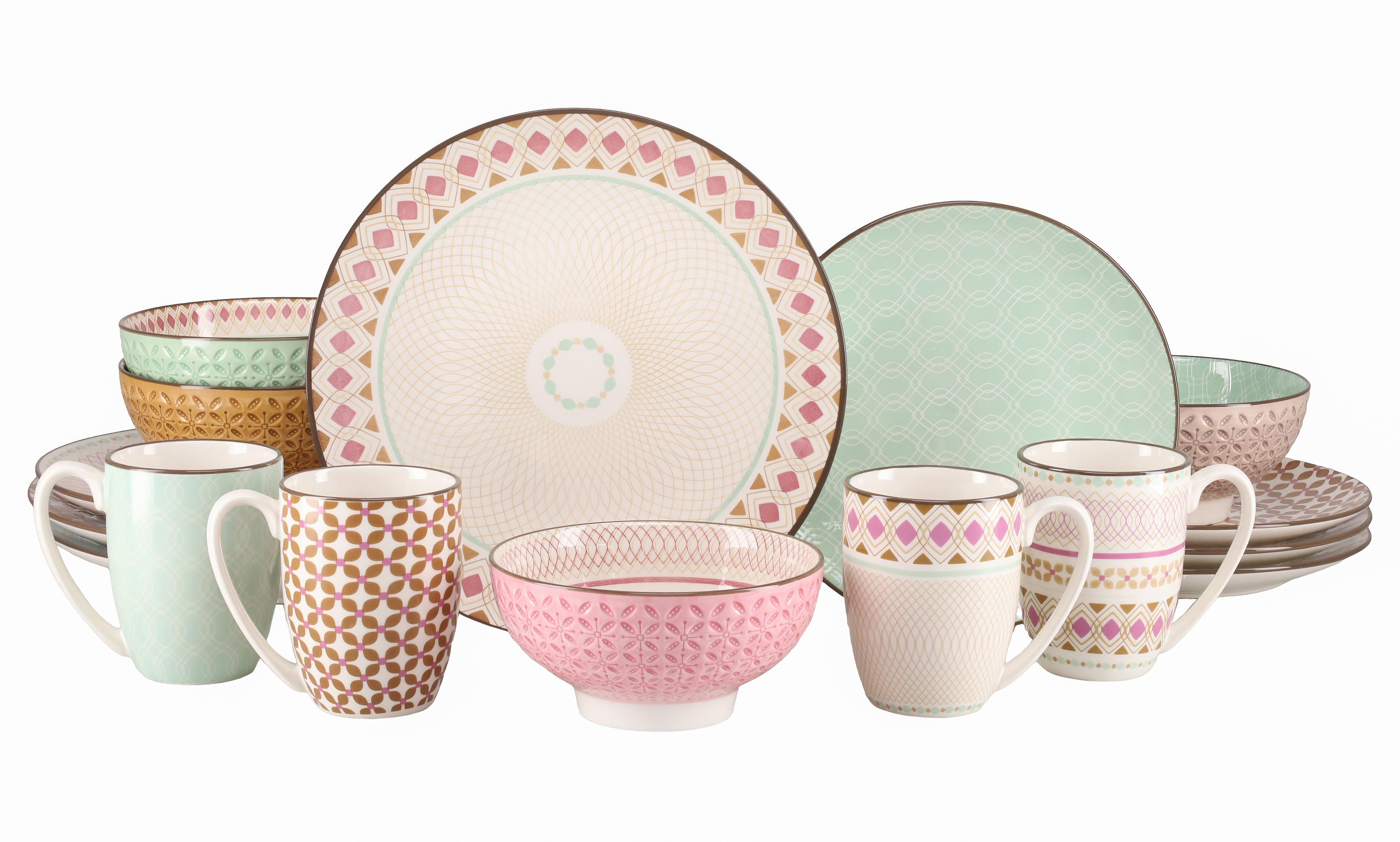 Kombiservice Mandala Multicolor, 16-teilig - Multicolor, Basics, Keramik - Creatable