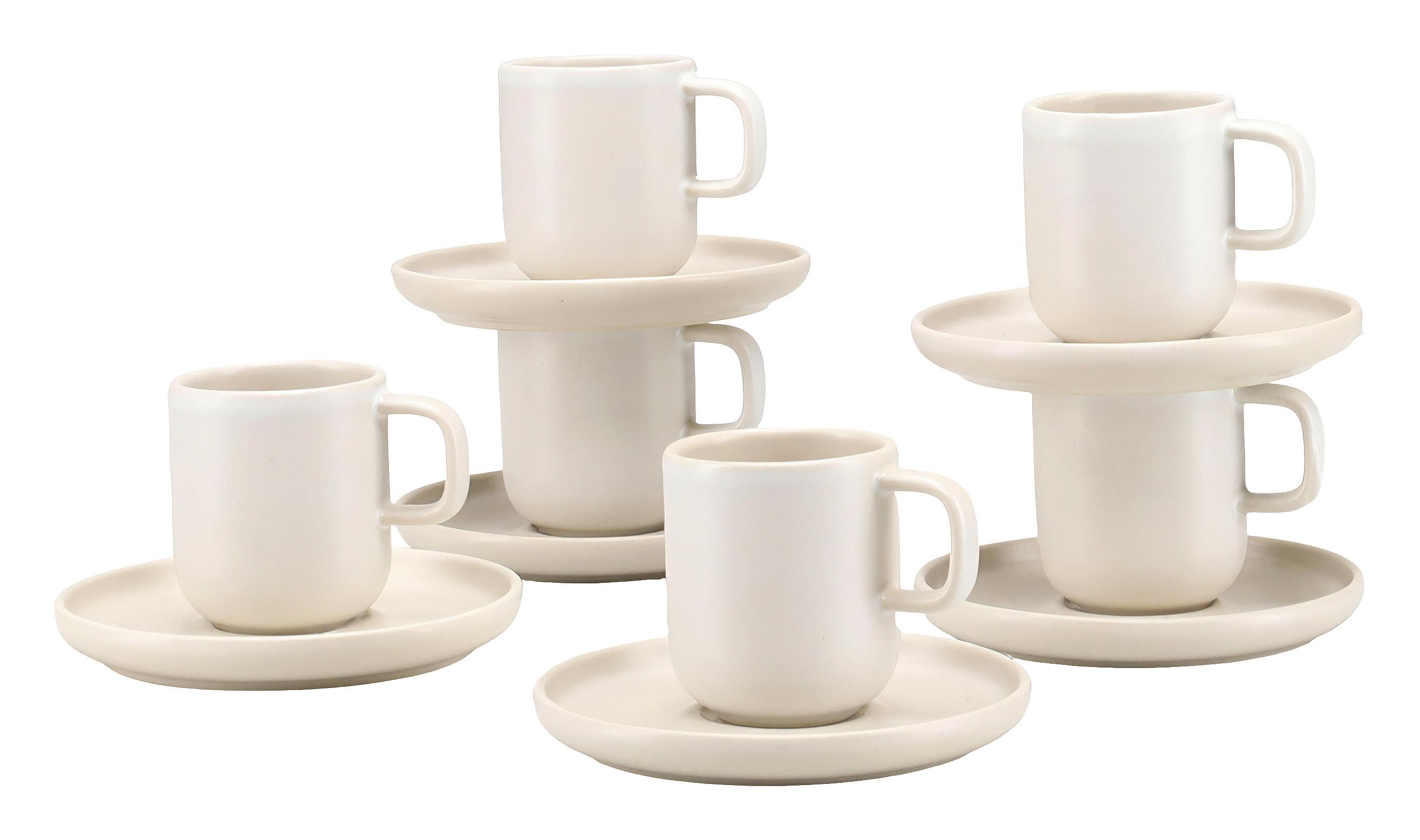 Csészekészlet 25259 Uno Offwhite - fehér, Basics, kerámia (80ml) - Creatable