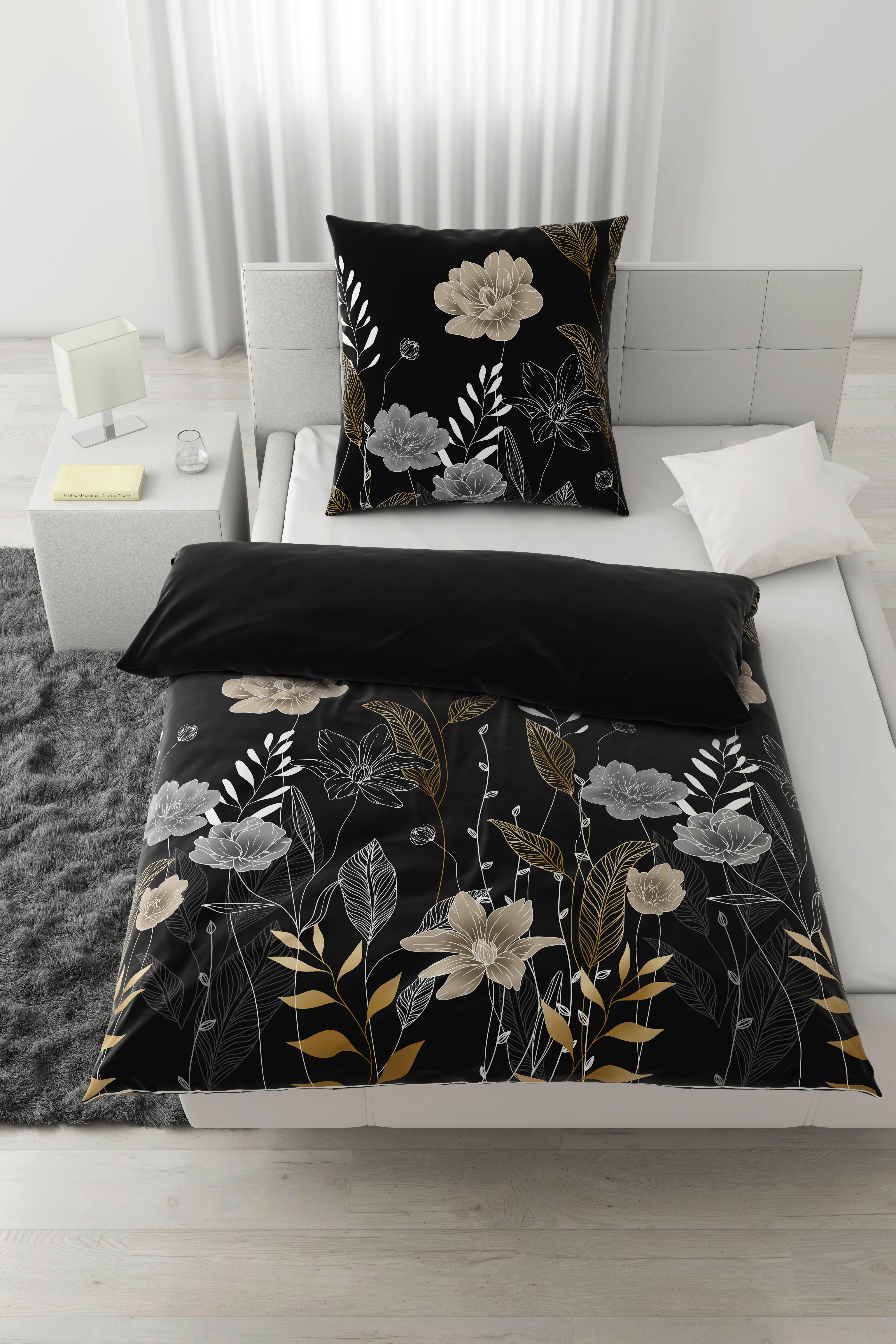 Bettwäsche Nala XL Grau ca. 155x220cm - Grau, ROMANTIK / LANDHAUS, Textil (155/220cm) - Modern Living