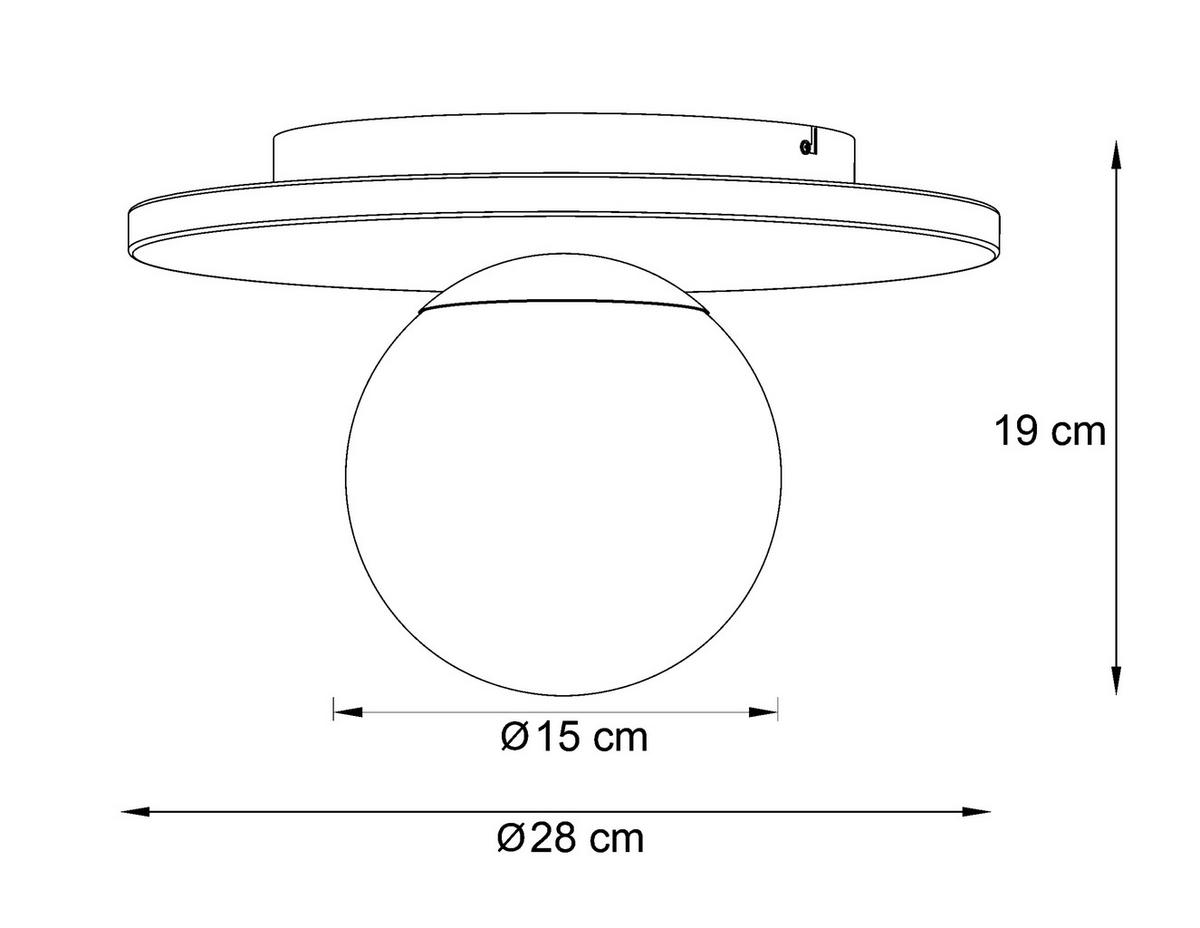 LAMPA SUFITOWA FABIENNE - biały, Design, kamień/metal (28/19cm) - Collet's Monde