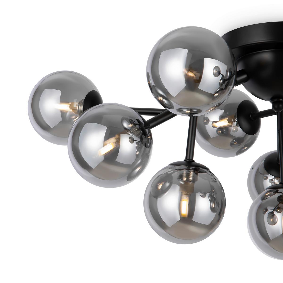 DECKENLEUCHTE DALLAS - Schwarz, Trend, Glas/Metall (60/20/60cm) - MAYTONI