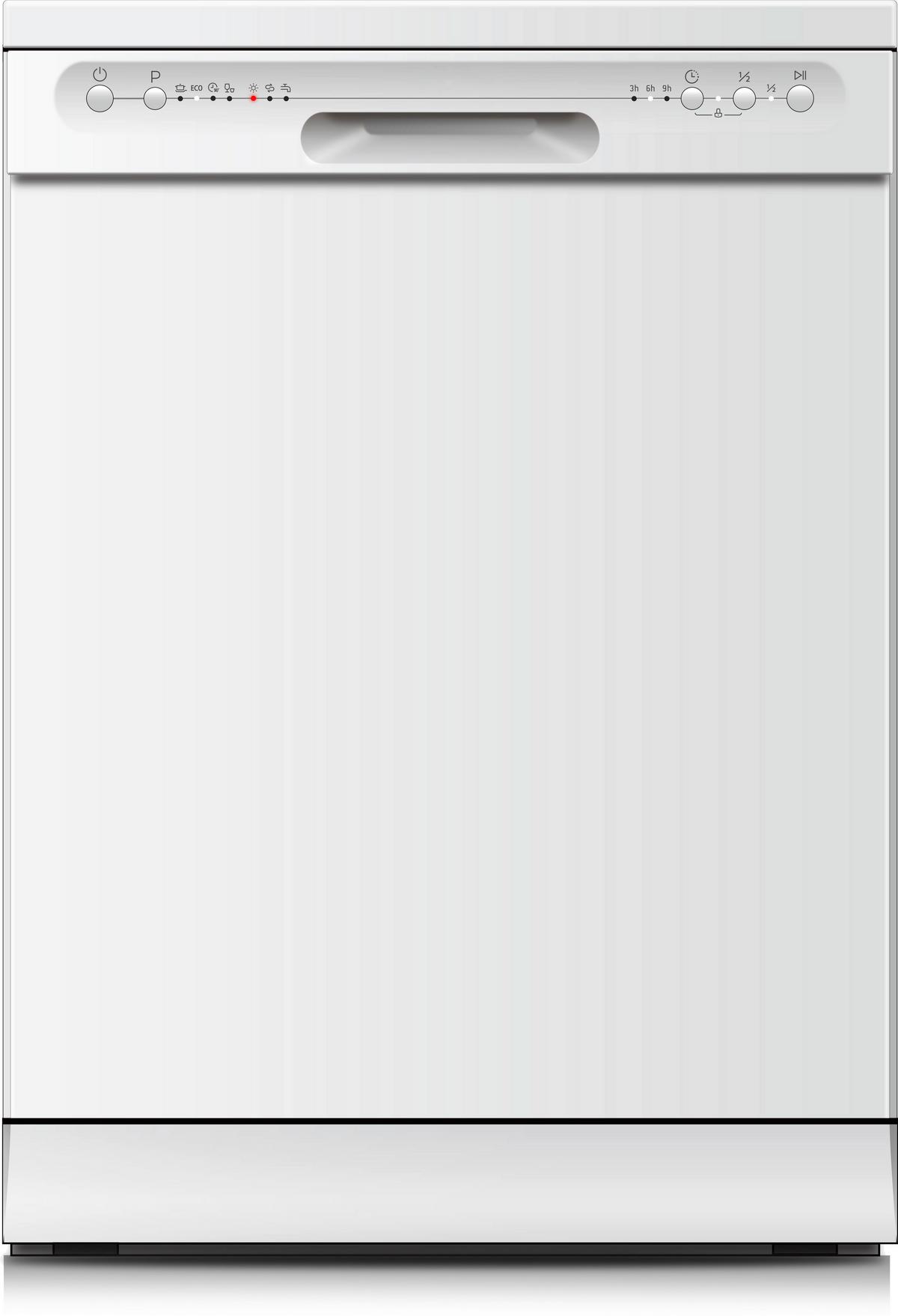 Geschirrspüler GSP12-6E Weiß - Weiß, Trend, Kunststoff/Metall (59,8/84,5/60cm) - PKM