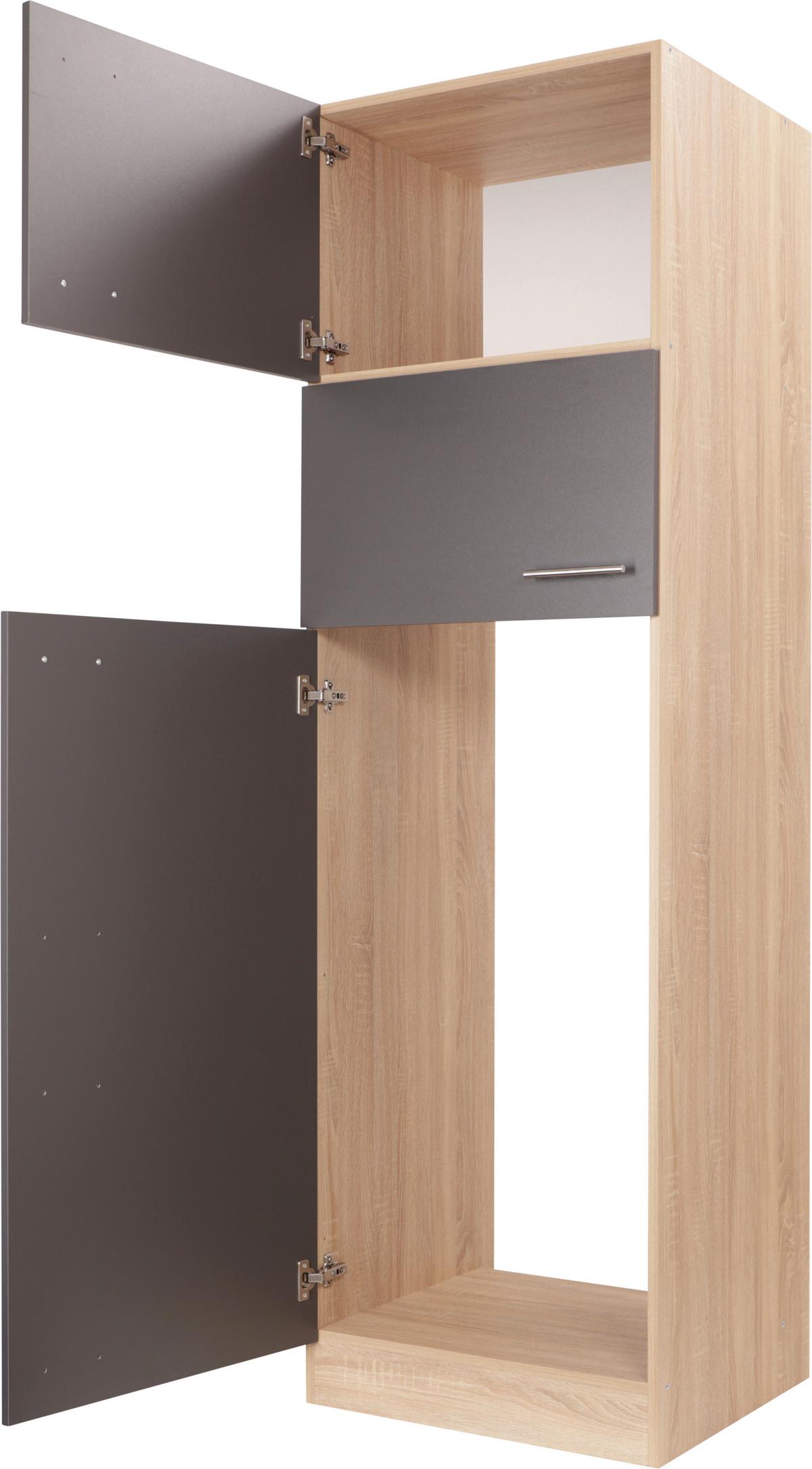 Omara Za Vgradno Napravo Merle, Barva Hrasta, Siva - srebrne barve/siva, Basics, kovina/leseni material (60/200/60cm) - Respekta