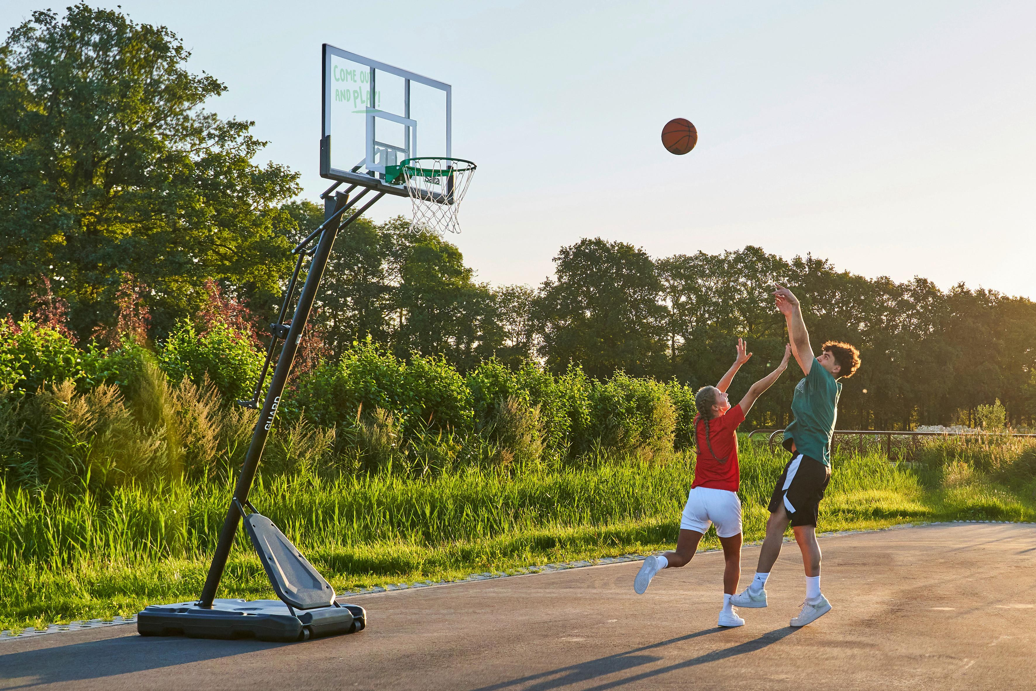 BASKETBALLSTÄNDER SALTA GUARD - Schwarz/Grün, KONVENTIONELL, Kunststoff/Metall (138/296-371/240cm) - Salta