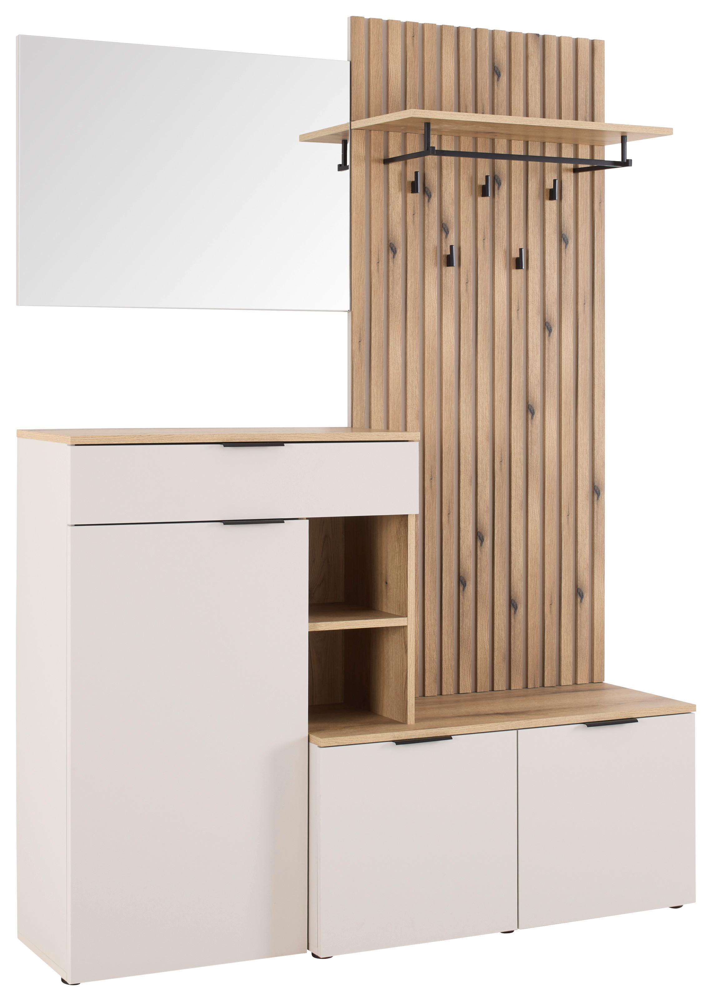 Garderobe Amivo Eichefarben/Kaschmir - Kaschmir/Eichefarben, MODERN, Holzwerkstoff (141/195/38cm) - Mömax