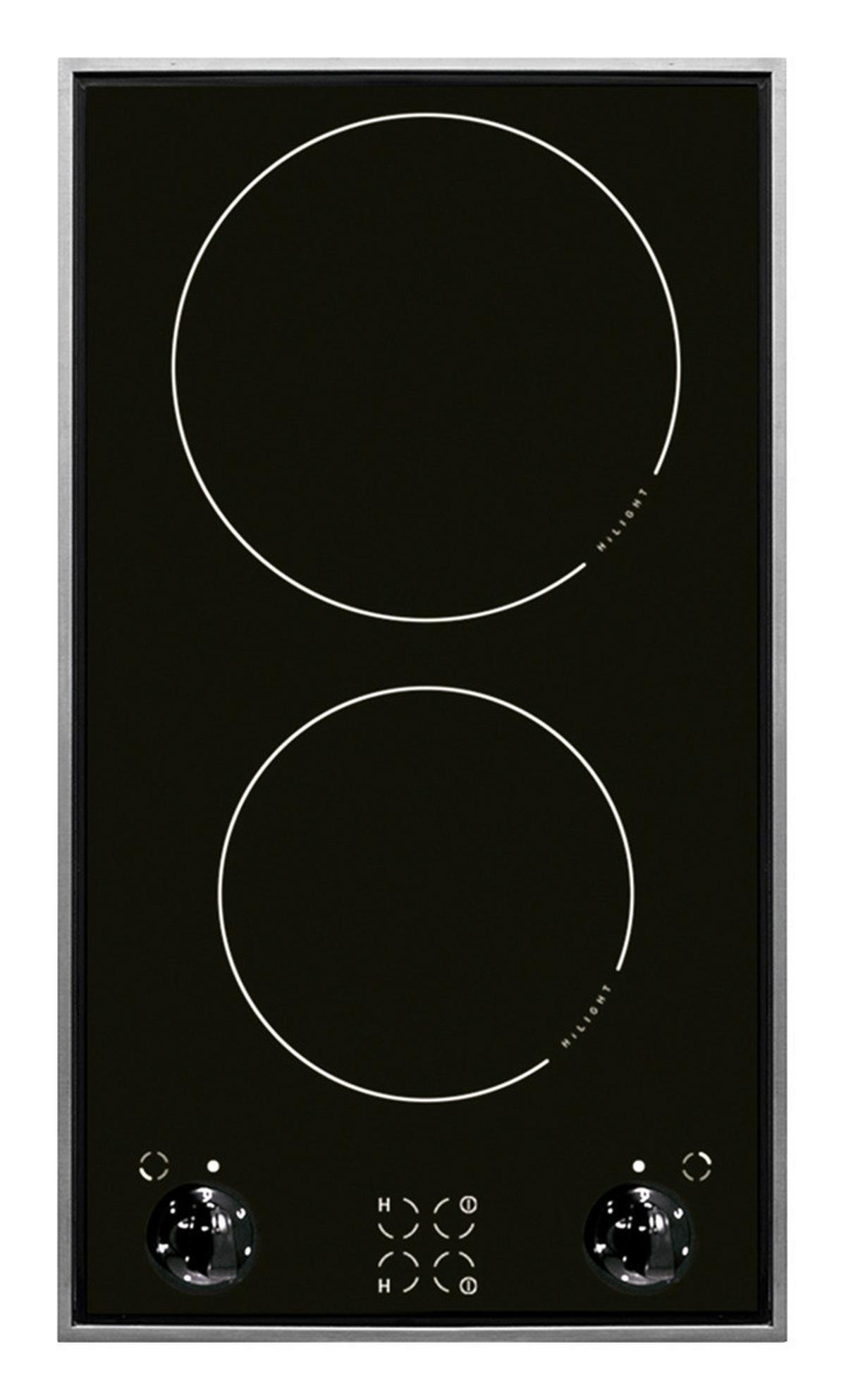 Glaskeramikkochfeld KMC13280E - Schwarz, Metall (30/4,6/50,5cm) - Amica