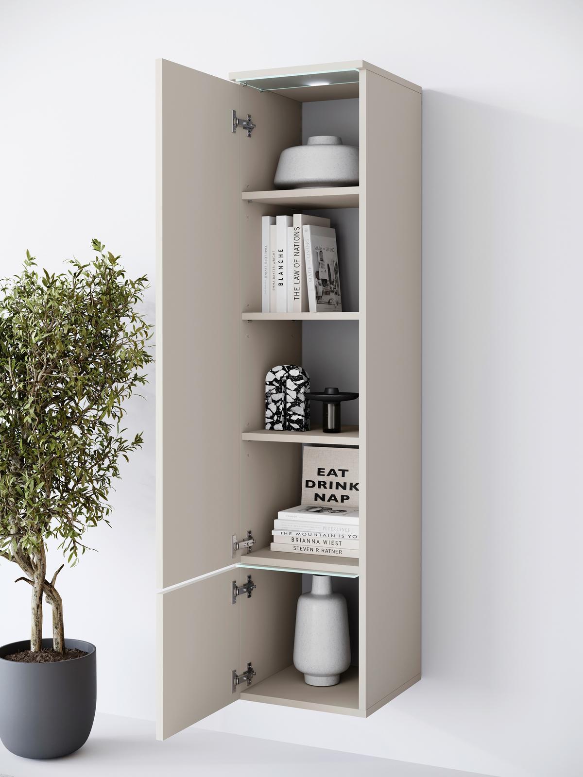 Komoda Vera - kašmir/siva, Design, drvni materijal/plastika (30/130/33cm) - P & B