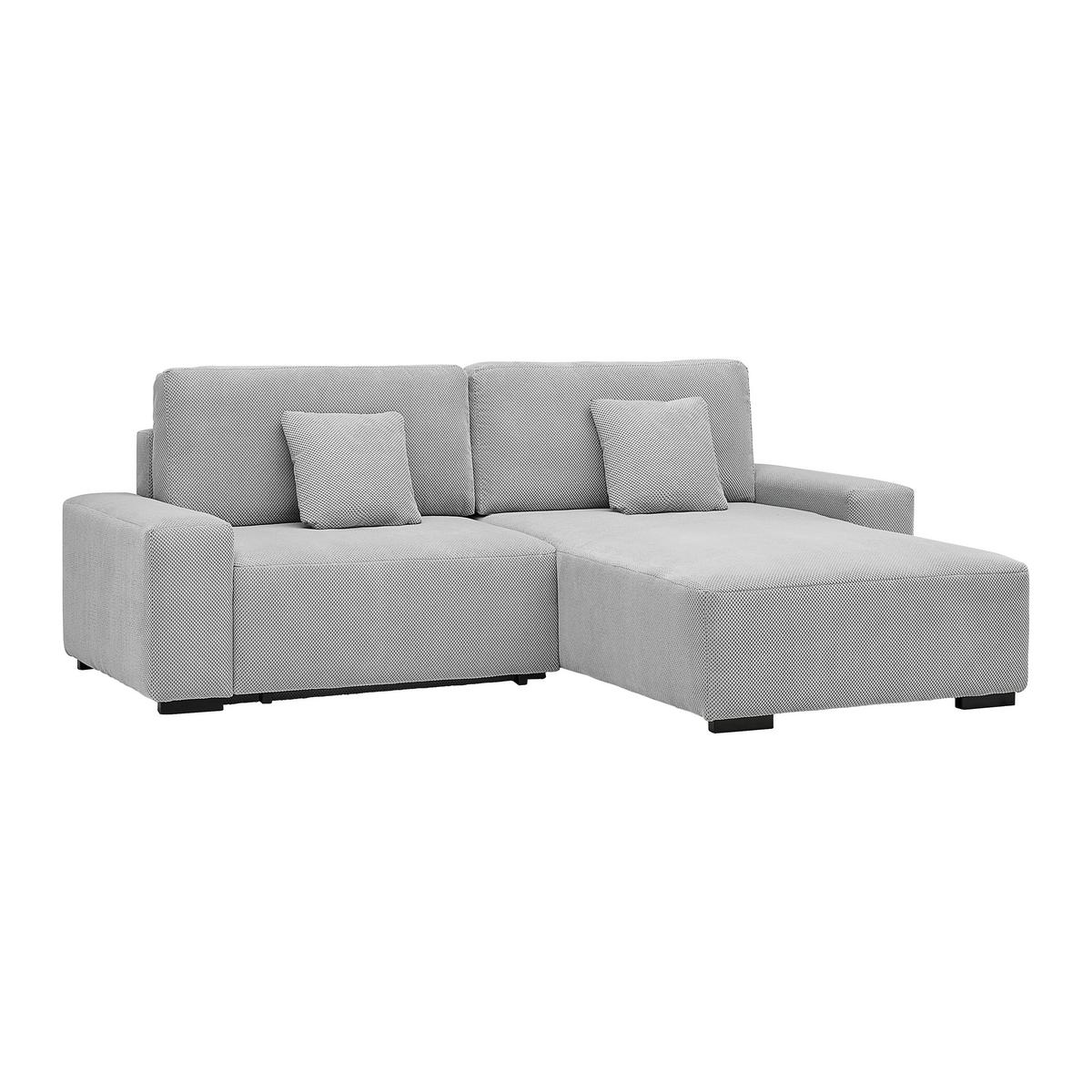 Wohnlandschaft Eliano Grau - Schwarz/Grau, Modern, Holz (252/93/184cm) - Mömax