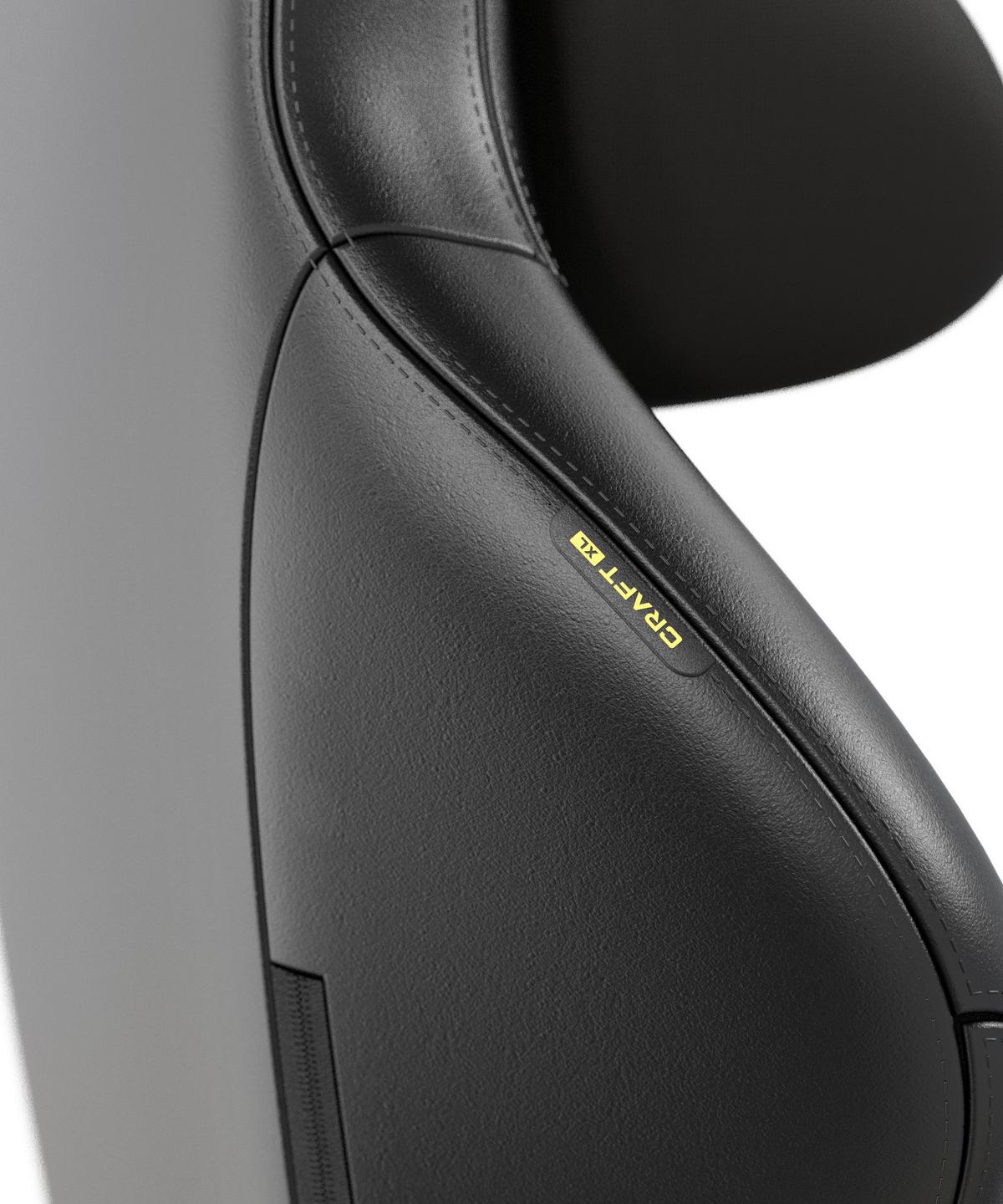 Gamingstuhl Craft Schwarz - Schwarz, KONVENTIONELL, Textil/Metall (70/132/70cm) - Dxracer