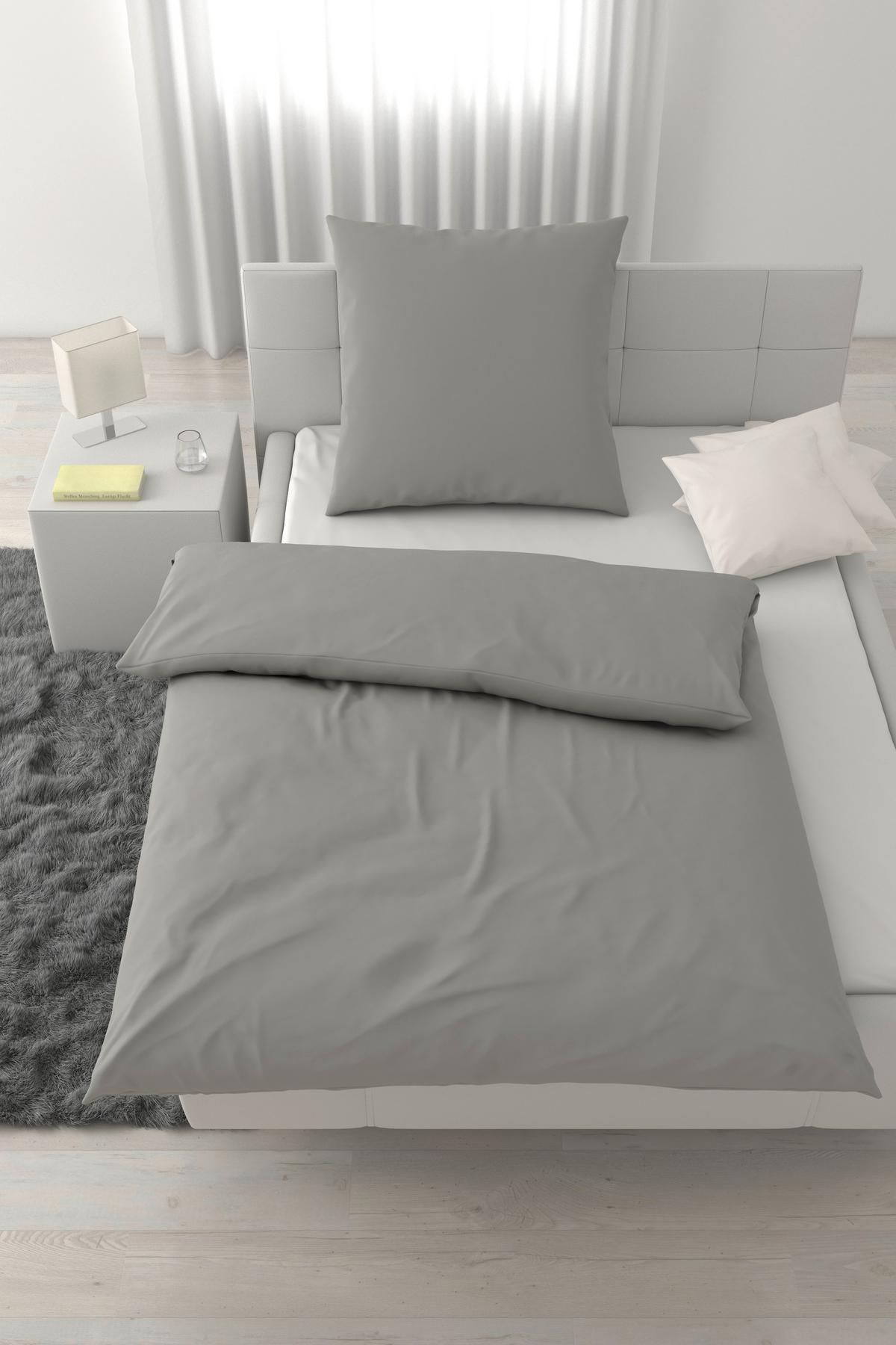 Bettwäsche Julie Grau ca. 135x200cm - Grau, Textil (135/200cm) - Mömax