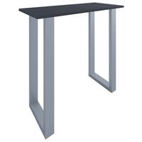 Bartisch Xona Anthrazit Silber ca.110x102x50cm - Anthrazit/Silberfarben, KONVENTIONELL, Holzwerkstoff/Metall (110/50/102cm)