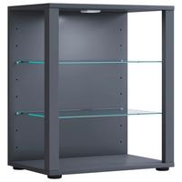Vitrine Glasol S Anthrazit - Anthrazit/Schwarz, MODERN, Glas/Holzwerkstoff (52/60/35cm) - MID.YOU