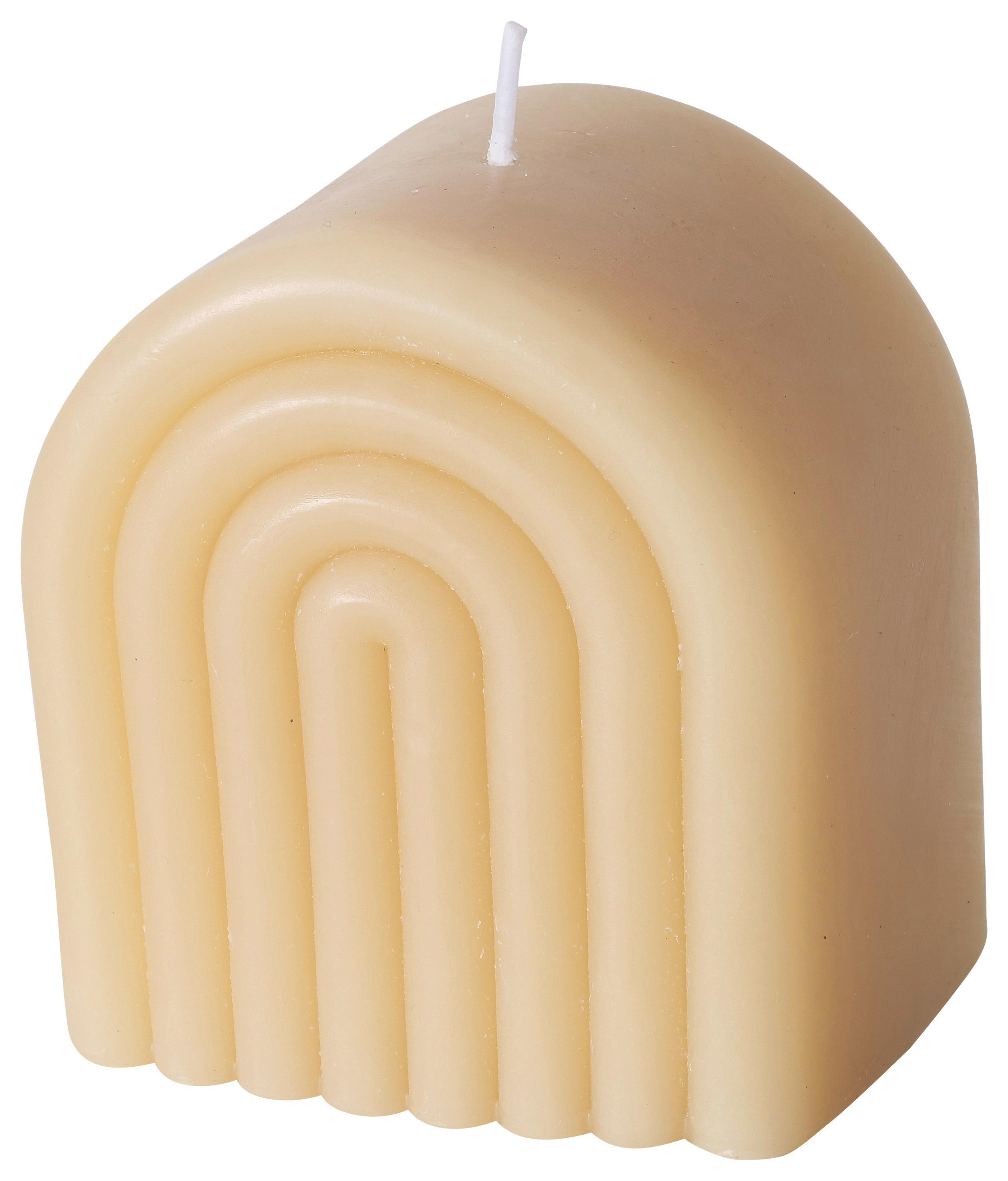 Kerze Arch I Taupe - Taupe, MODERN (7,5/6/8,5cm) - Mömax