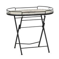 GARTENBEISTELLTISCH 875348 - Multicolor/Schwarz, MODERN, Keramik/Metall (68/41/60cm) - Siena Garden