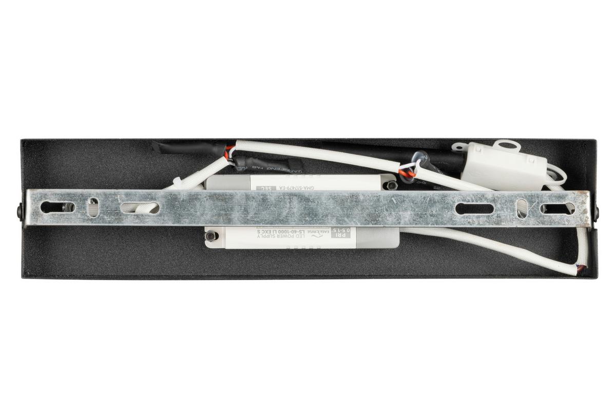 LED-Deckenleuchte Carsten Schwarz/Champagner max. 40 W - Champagner/Schwarz, Basics, Kunststoff/Metall (95/40/7cm)