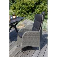 Garten-Relaxsessel Juan Grau verstellbar - Anthrazit/Grau, Basics, Kunststoff/Textil (60/110/68cm) - Gardenson