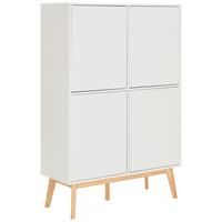 KOMODA WYSOKA KOPA - kolor naturalny/biały, Design, materiał drewnopochodny/drewno (100/149/40cm) - MID.YOU