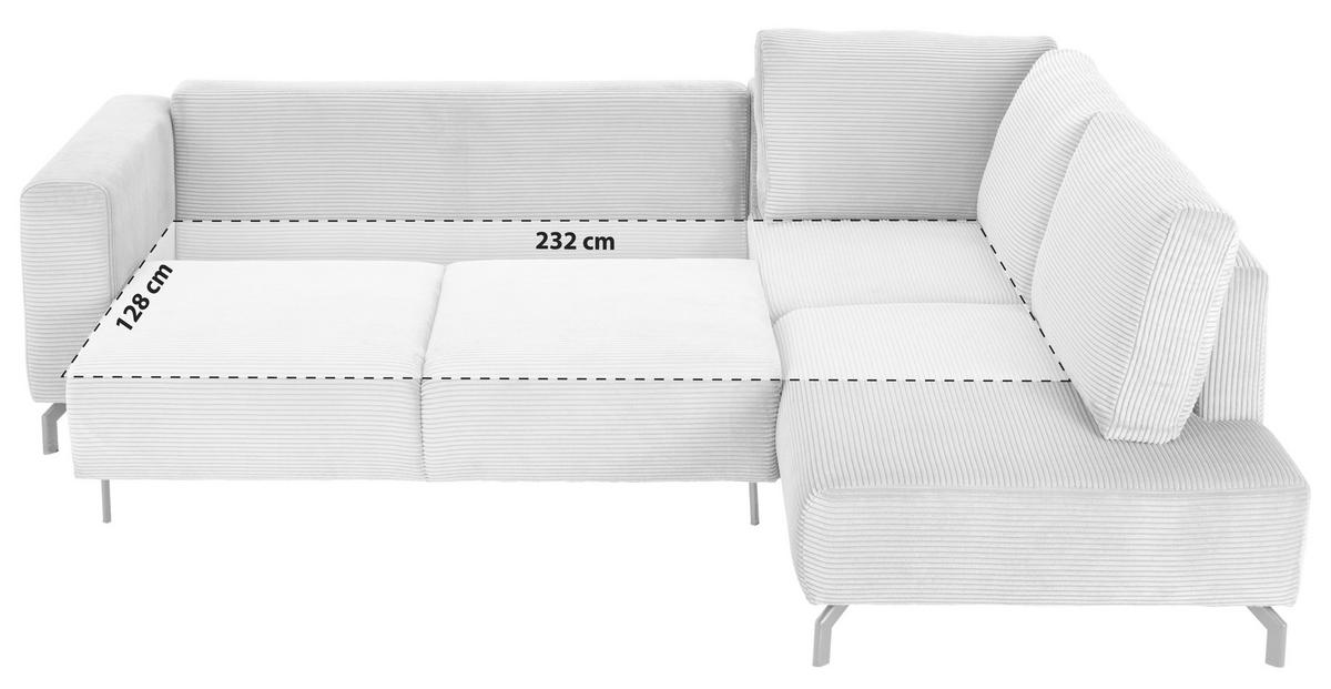 Colțar VENI - maro, Modern, textil (272/210cm) - Modern Living
