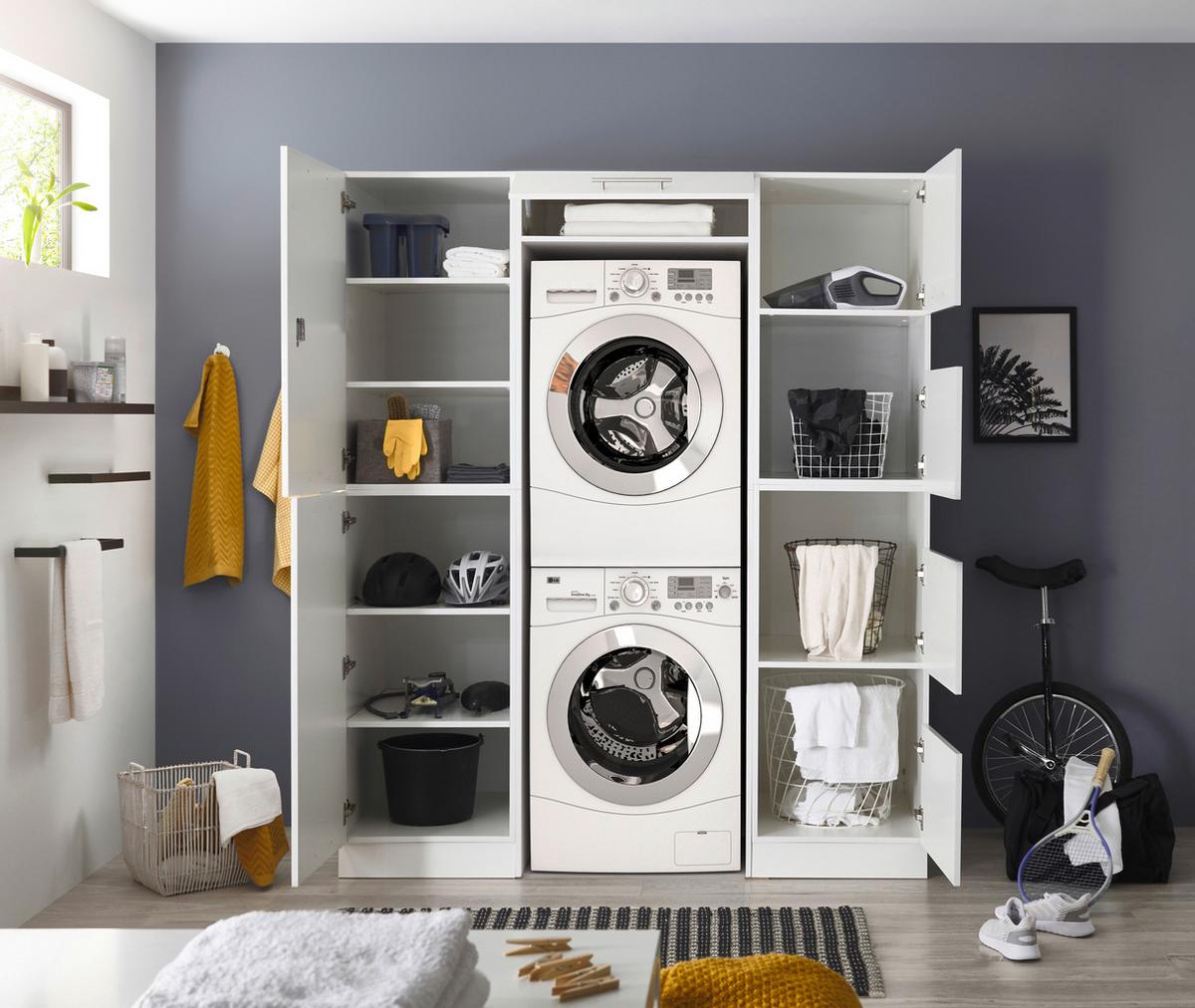 Hauswirtschaftsraum Clara Weiß B: ca. 167,4 cm - Weiß, KONVENTIONELL, Holzwerkstoff (167,4/200/67,6cm) - Respekta