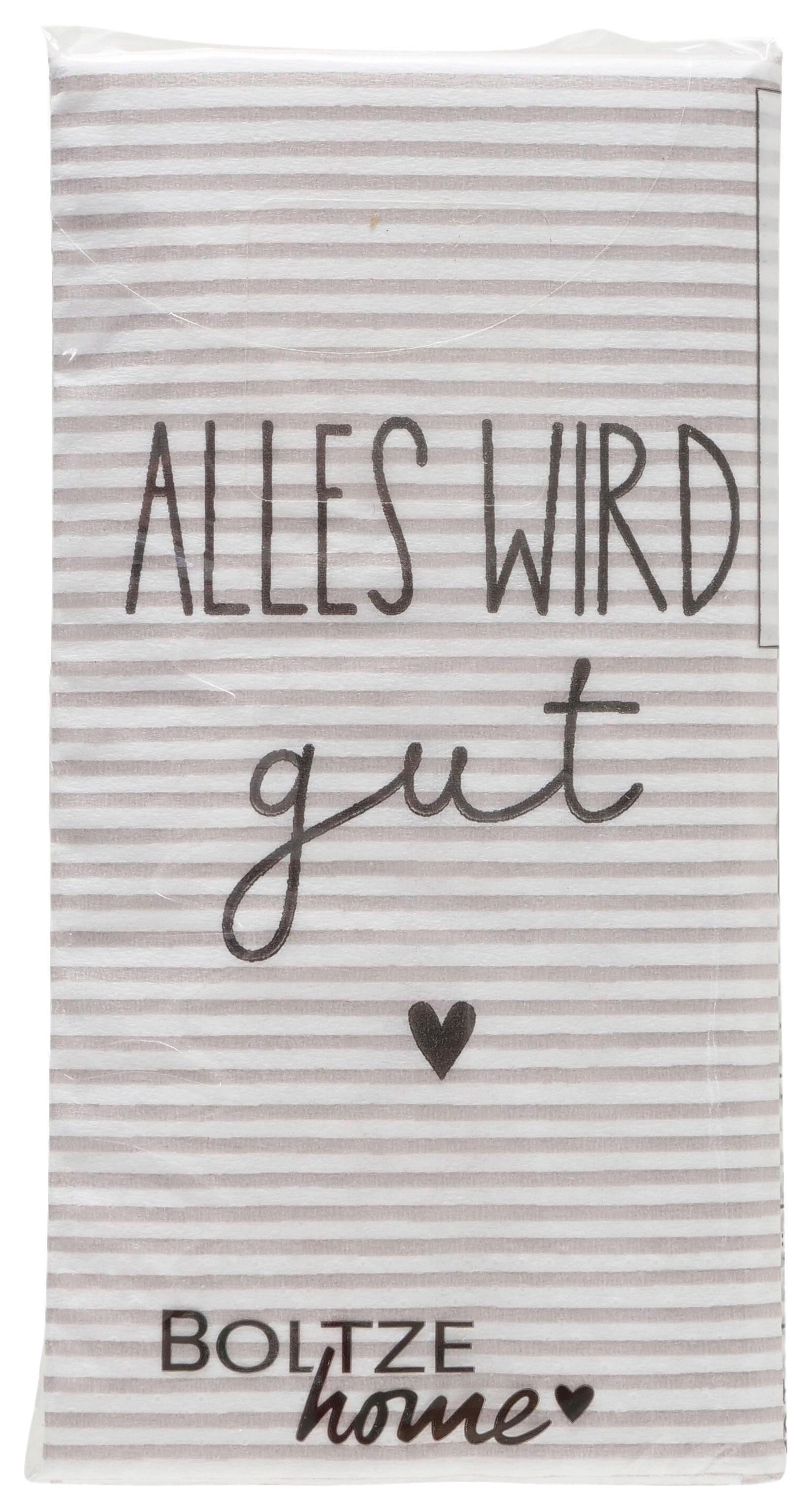 Taschentuch Goodie II Schwarz/Weiß - Schwarz/Weiß, KONVENTIONELL, Papier (5,3/2,5/10,5cm) - Mömax