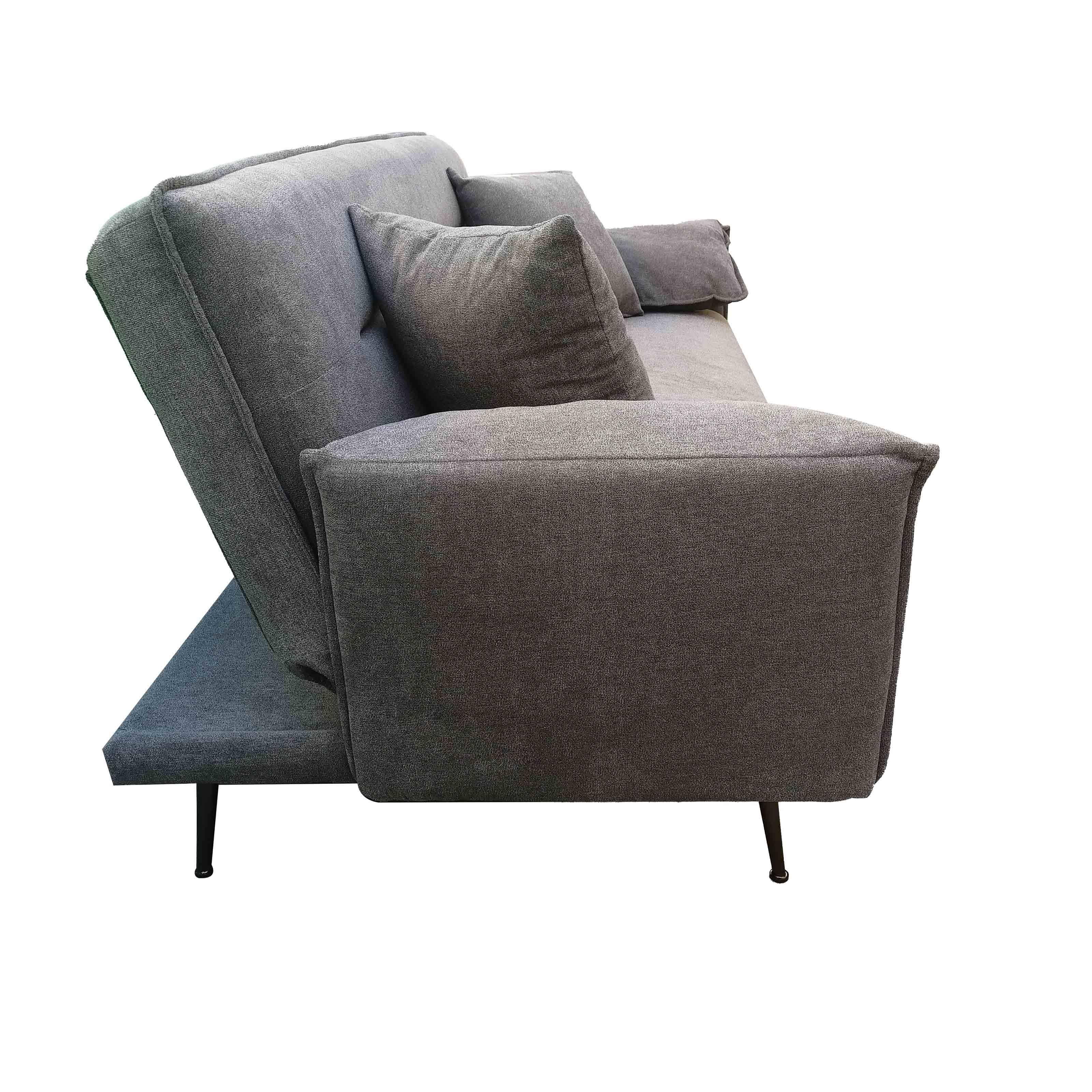 Sofa "Lana", dunkelgrau - Dunkelgrau/Grau, MODERN, Holz/Textil (199/89/95cm) - Bessagi Home