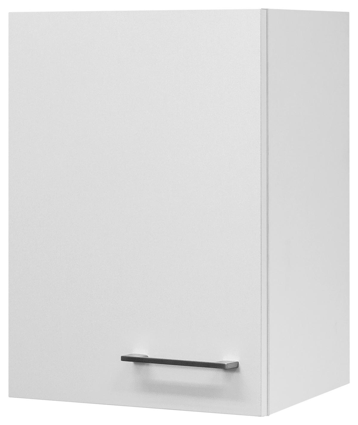Küchenoberschrank Weiß - Edelstahlfarben/Weiß, MODERN, Holzwerkstoff/Metall (40/54/32cm) - FlexWell