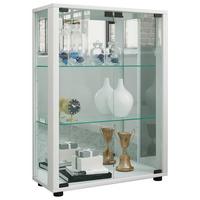 Vitrina Sintalo, Bela - bela, Moderno, umetna masa/steklo (60/80/25cm) - MID.YOU