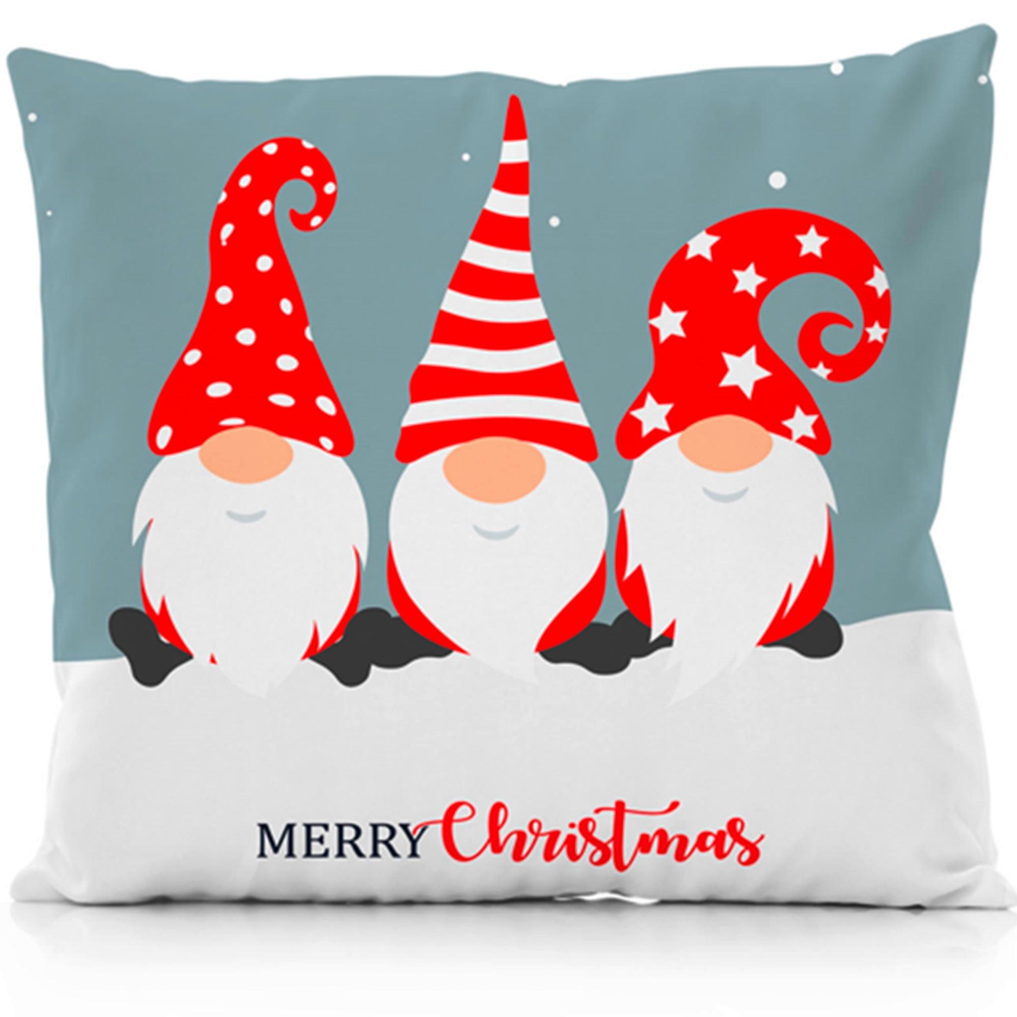 Díszpárnahuzat Merry Christmas 45/45 - piros/fehér, textil (45/45cm)
