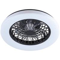 WENTYLATOR SUFITOWY PERUGIA - czarny/biały, Trend, tworzywo sztuczne (48,5/14cm) - Mican