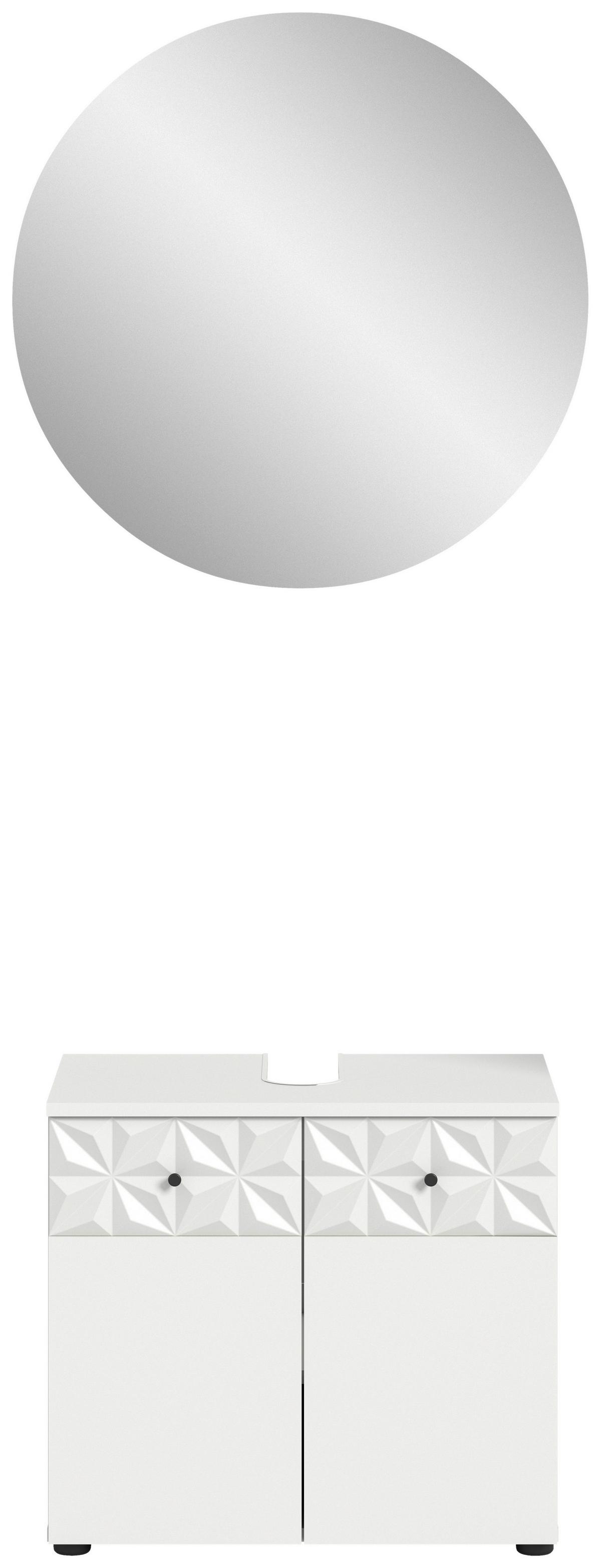 Kopalnica Prisma, Bela, 2-Delna - Moderno (60cm) - MID.YOU