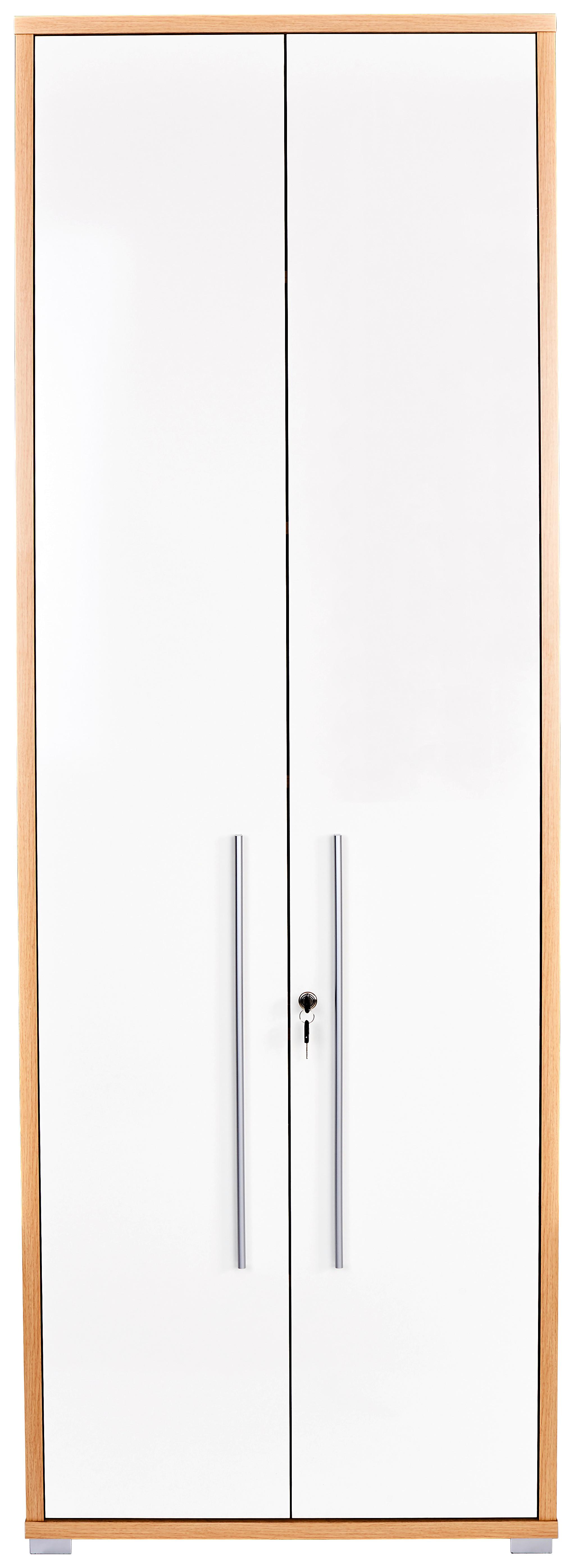 Pisaniška Omara Profi, Bela, Barva Hrasta - barve hrasta/bela, Moderno, leseni material (75/220/35cm) - Mömax