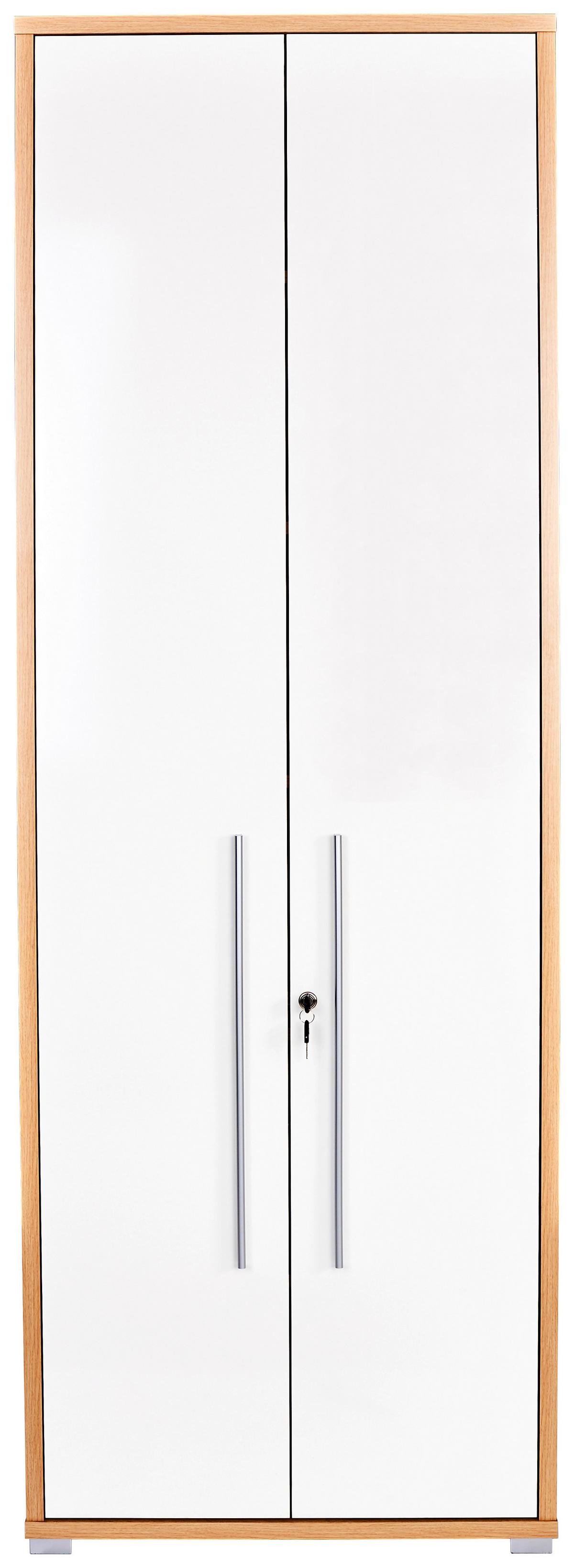 Aktaszekrény 2 Ajtós Profi - tölgyfa színű/fehér, Modern, faalapú anyag (75/220/35cm) - Ondega