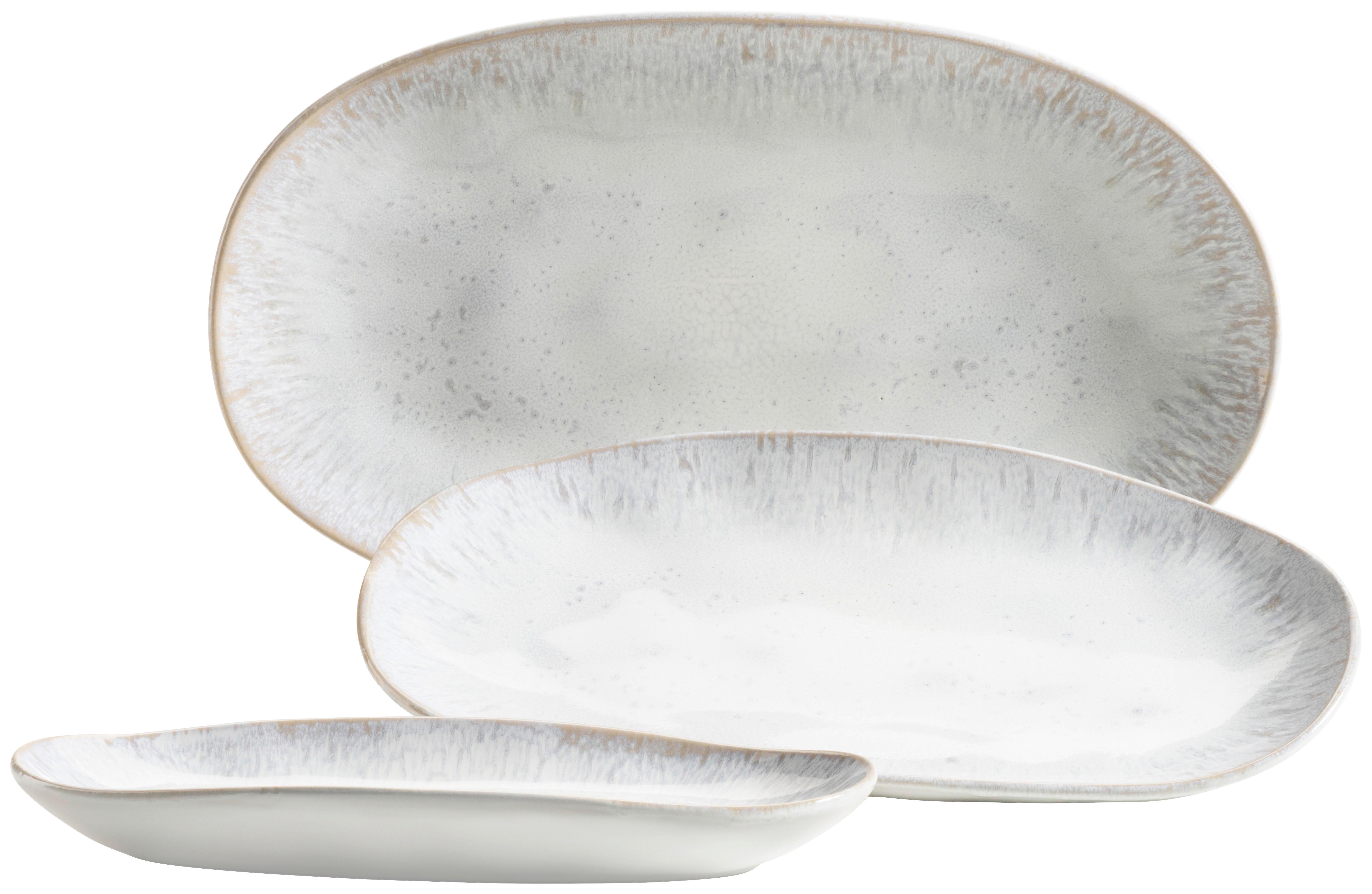Servierplatten-set 931917 Weiss Postsicher - Weiss, Basics, Keramik (39/24,5/10cm) - Mäser