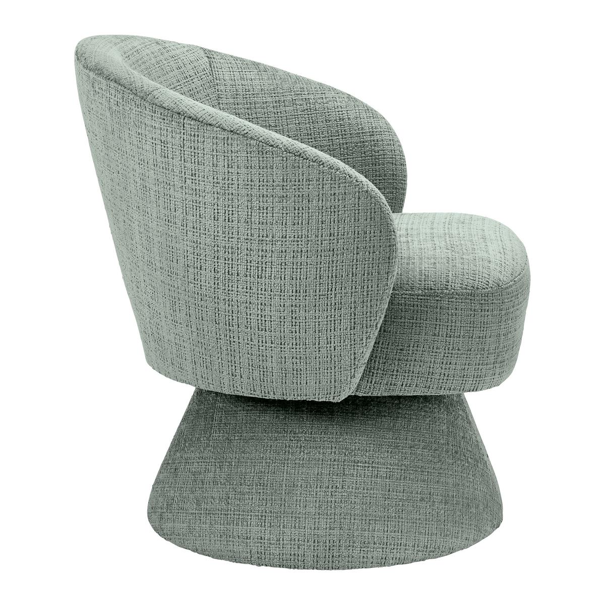 Drehsessel Maja Chenille Hellgrün - Hellgrün, MODERN, Holz/Textil (70/75/68cm) - Mömax