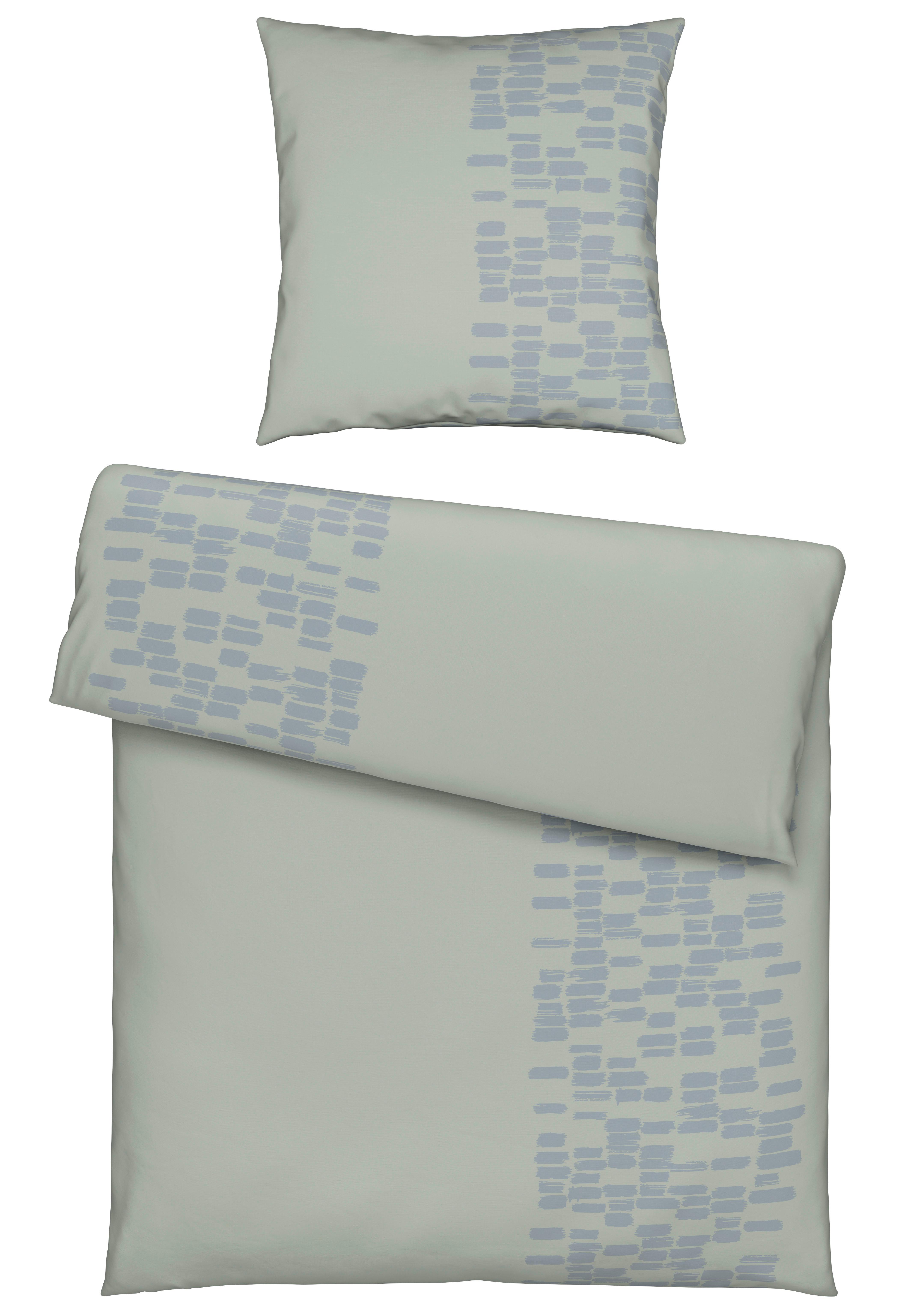 Bettwäsche Brush Strokes Grau ca. 135x200cm - Grau, Textil (135/200cm) - Modern Living