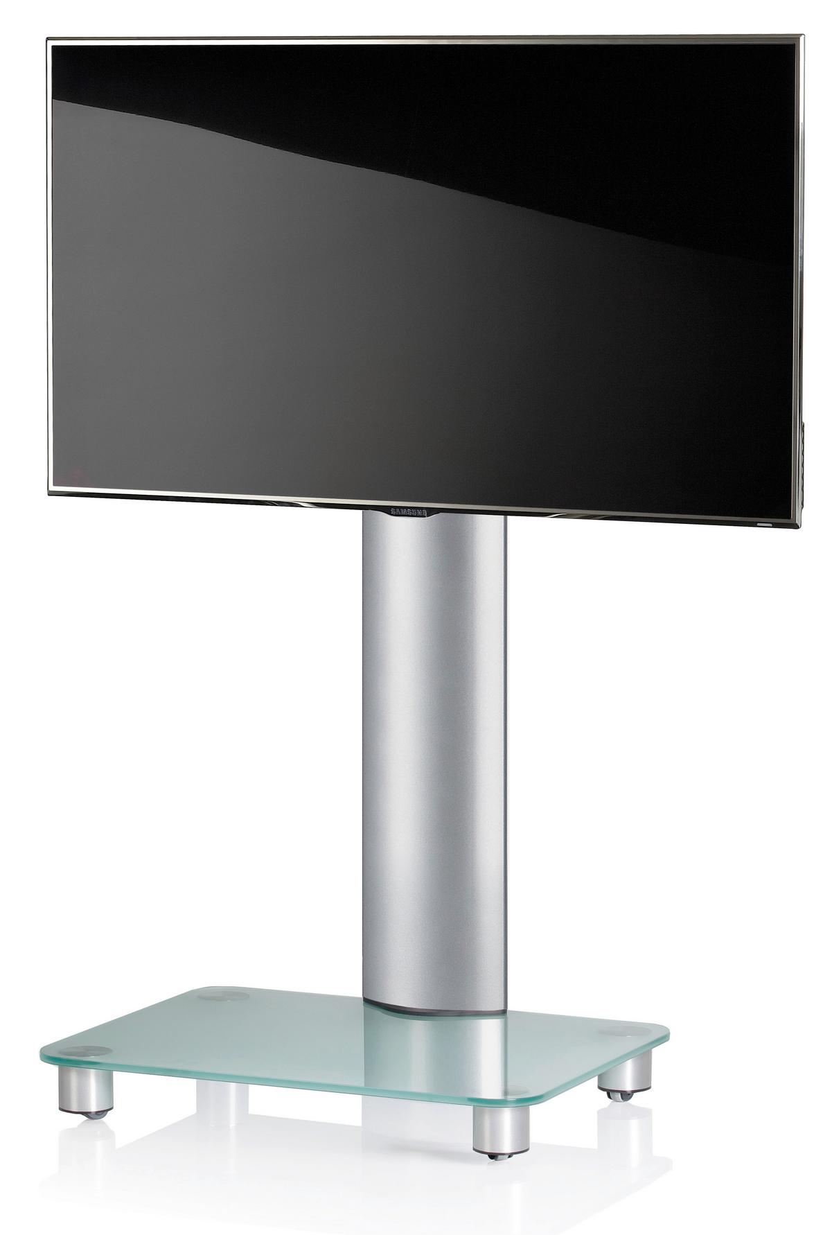 Stojalo Za Tv Bilano Srebrna, 60 Cm - srebrne barve, Konvencionalno, kovina/steklo (60/100/44cm) - MID.YOU