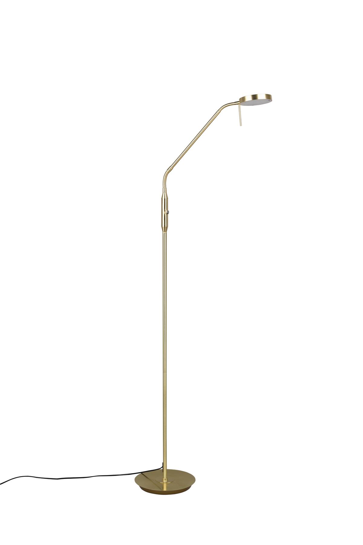 LED-Stehleuchte Monza Messingfarben max. 12 Watt - Messingfarben, Basics, Metall (145/25/50cm) - Trio Leuchten