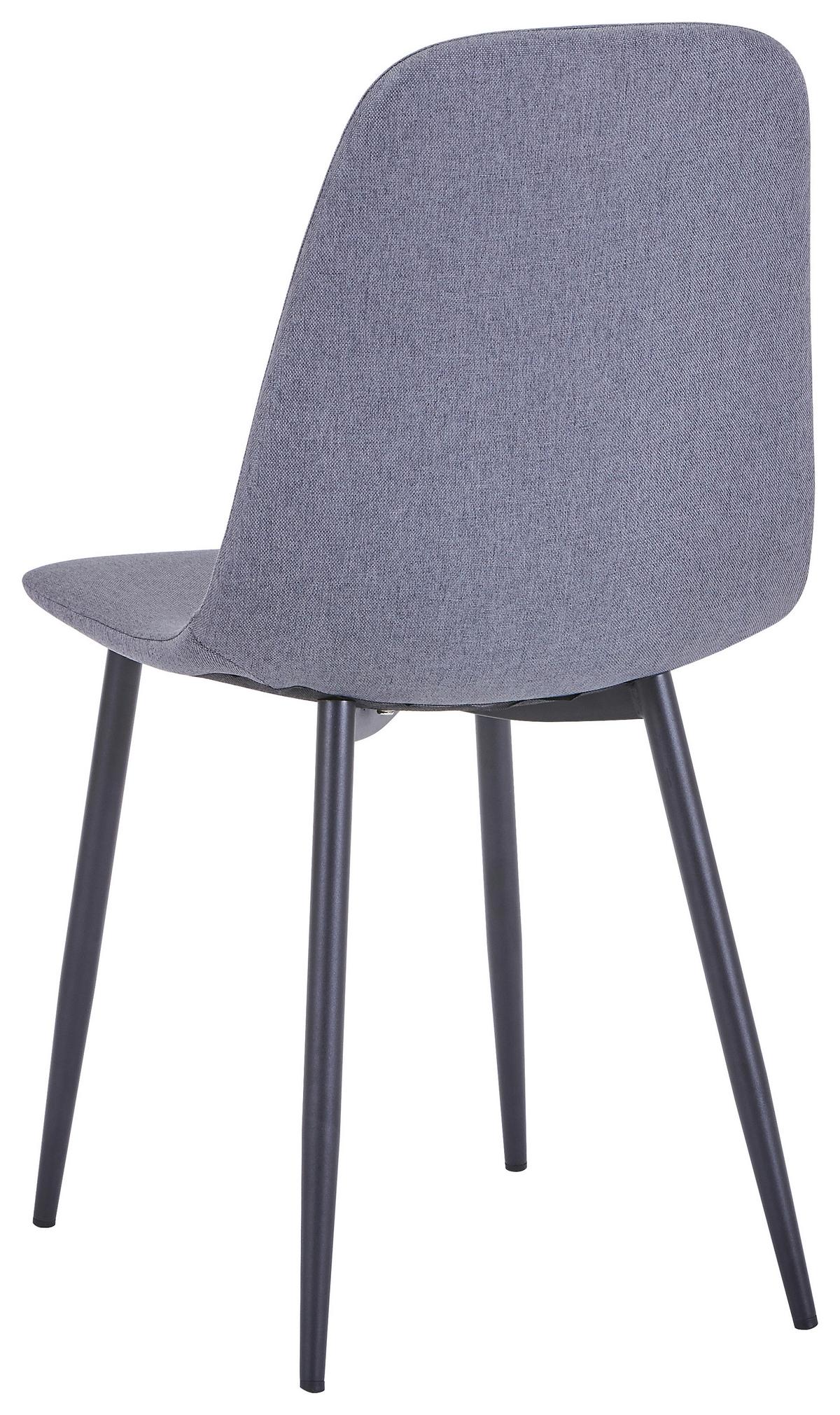 Stuhl Dana Dunkelgrau - Dunkelgrau/Anthrazit, Lifestyle, Textil/Metall (44/87/54cm) - Mömax