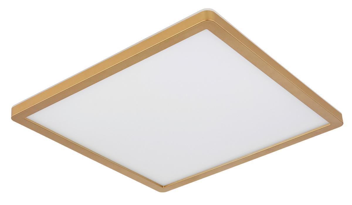 LED-Deckenleuchte Sapana Opal/Weiß max. 24 Watt - Messingfarben/Opal, KONVENTIONELL, Kunststoff (42/42/25cm) - Globo