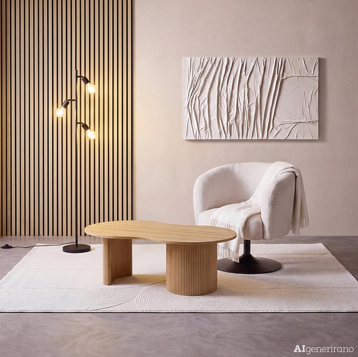 Stolić Eloise - boje hrasta, Design, drvni materijal (120/70/42cm) - Premium Living