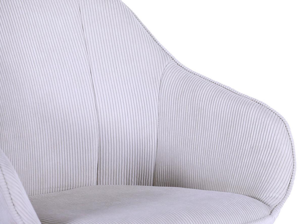 KRZESŁO Z PODŁOKIETNIKAMI CHILL    -HOM IN- - kolor naturalny/kremowy, Lifestyle, tkanina/drewno (60/83/65cm) - Hom`in