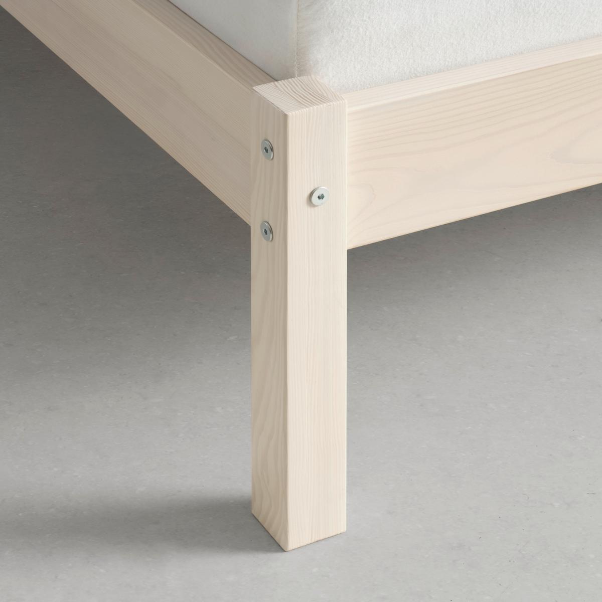 Bett Base 140 Weiß ca. 140x200cm - Weiß, KONVENTIONELL, Holz (147/70/209cm) - Based