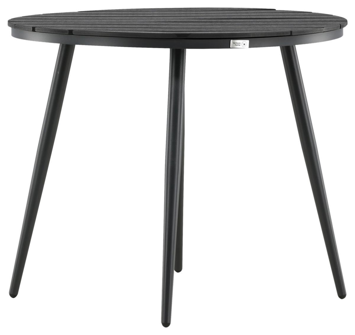 Gartentisch Break ca. 90x90 cm Schwarz - Schwarz, KONVENTIONELL, Kunststoff/Metall (90/74cm) - Gardenson