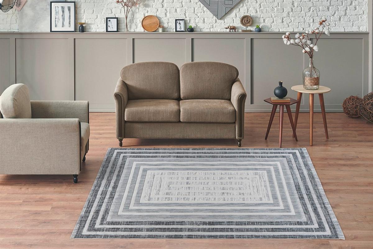 TEPPICH SARAI 125 GRAU - Grau, Konventionell, Textil (120/170cm) - Kayoom
